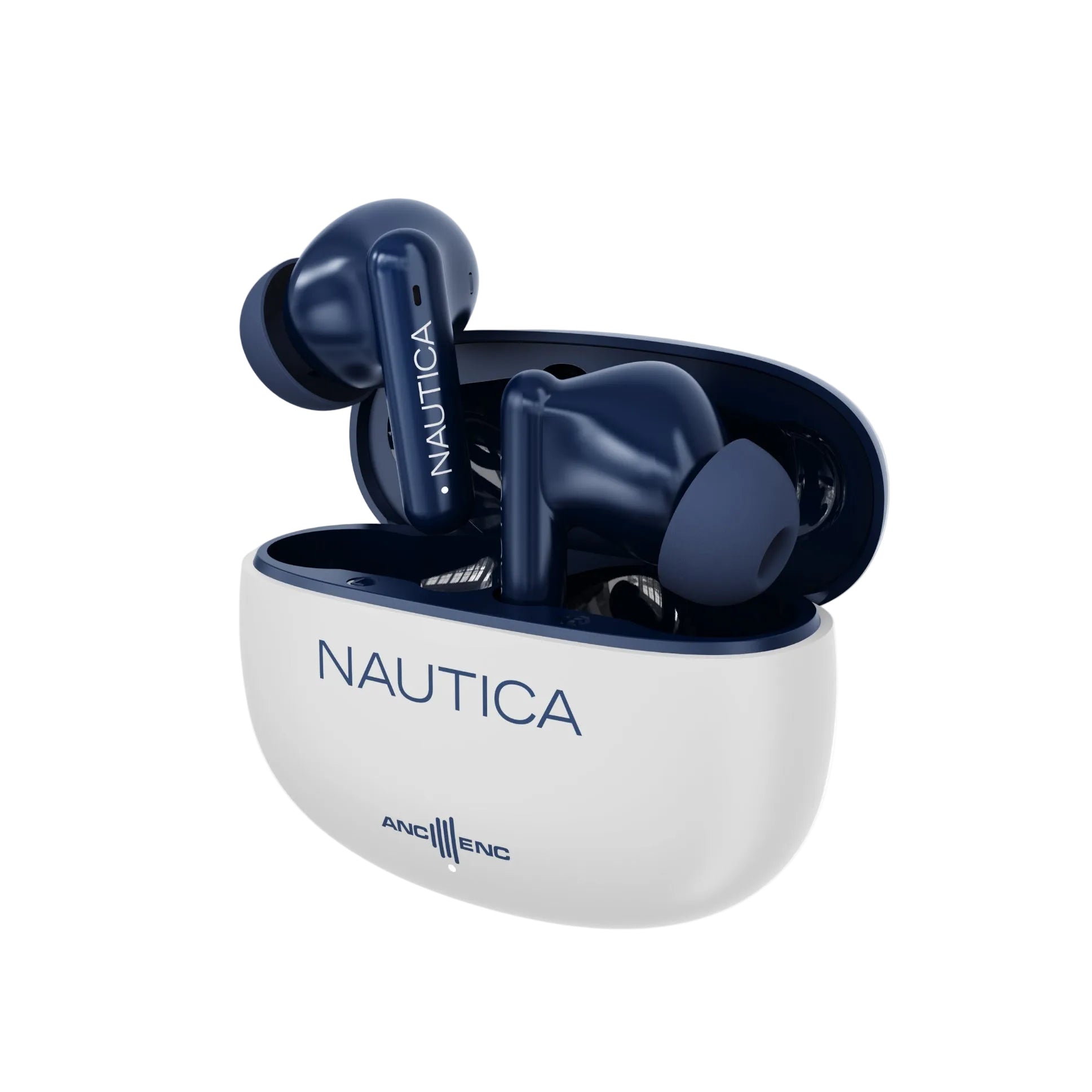 Nautica Hybrid Noise Cancelling (ANC+ENC) Wireless Stereo Earbuds with Charging Case T680