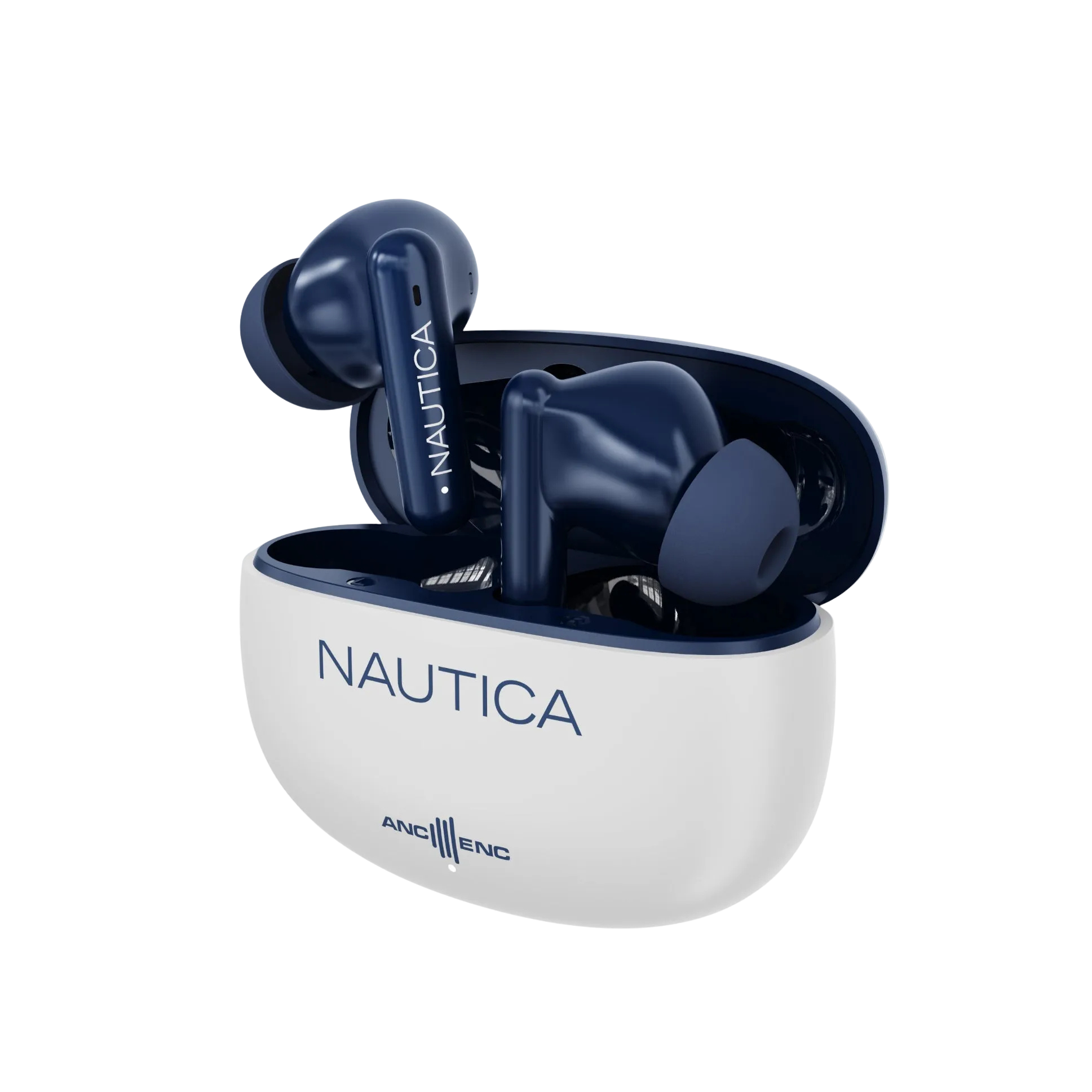 Nautica Hybrid Noise Cancelling (ANC+ENC) Wireless Stereo Earbuds with Charging Case T680