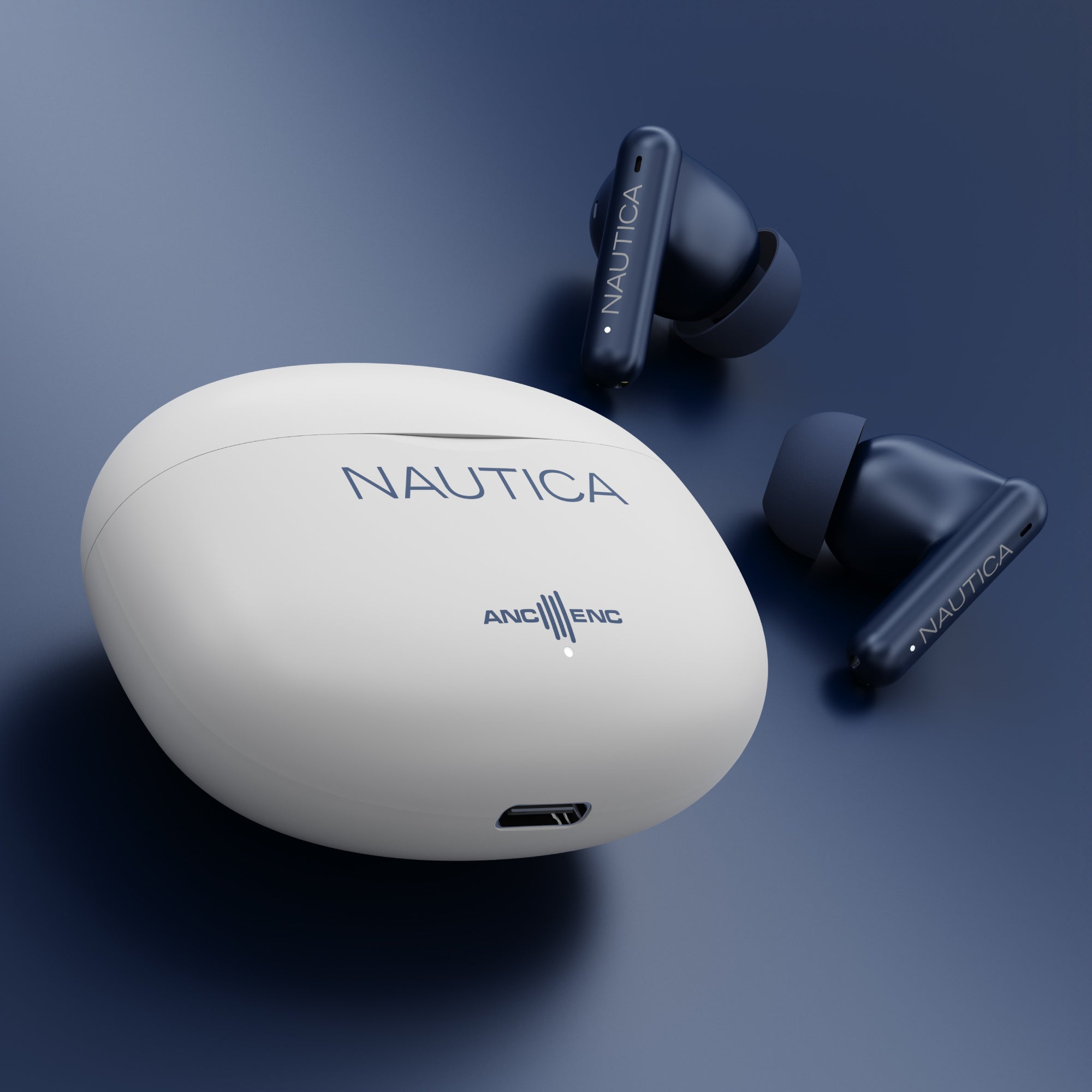 Nautica Hybrid Noise Cancelling (ANC+ENC) Wireless Stereo Earbuds with Charging Case T680 - Technofashion
