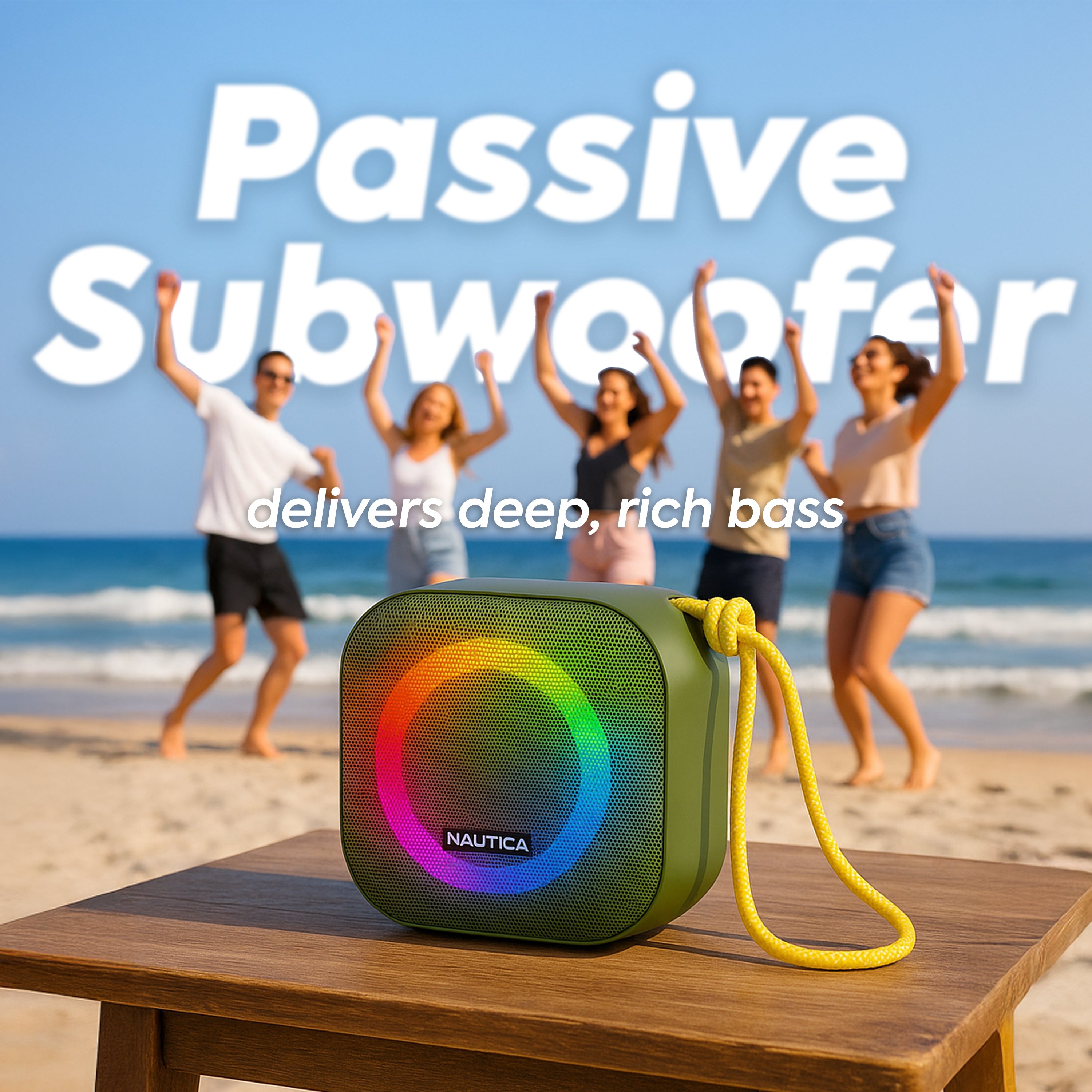 Nautica SP400 True Wireless Outdoor Speaker, IPX5 Waterproof Bluetooth Speaker with 2-Hour Quick Charge & 45-Day Standby
