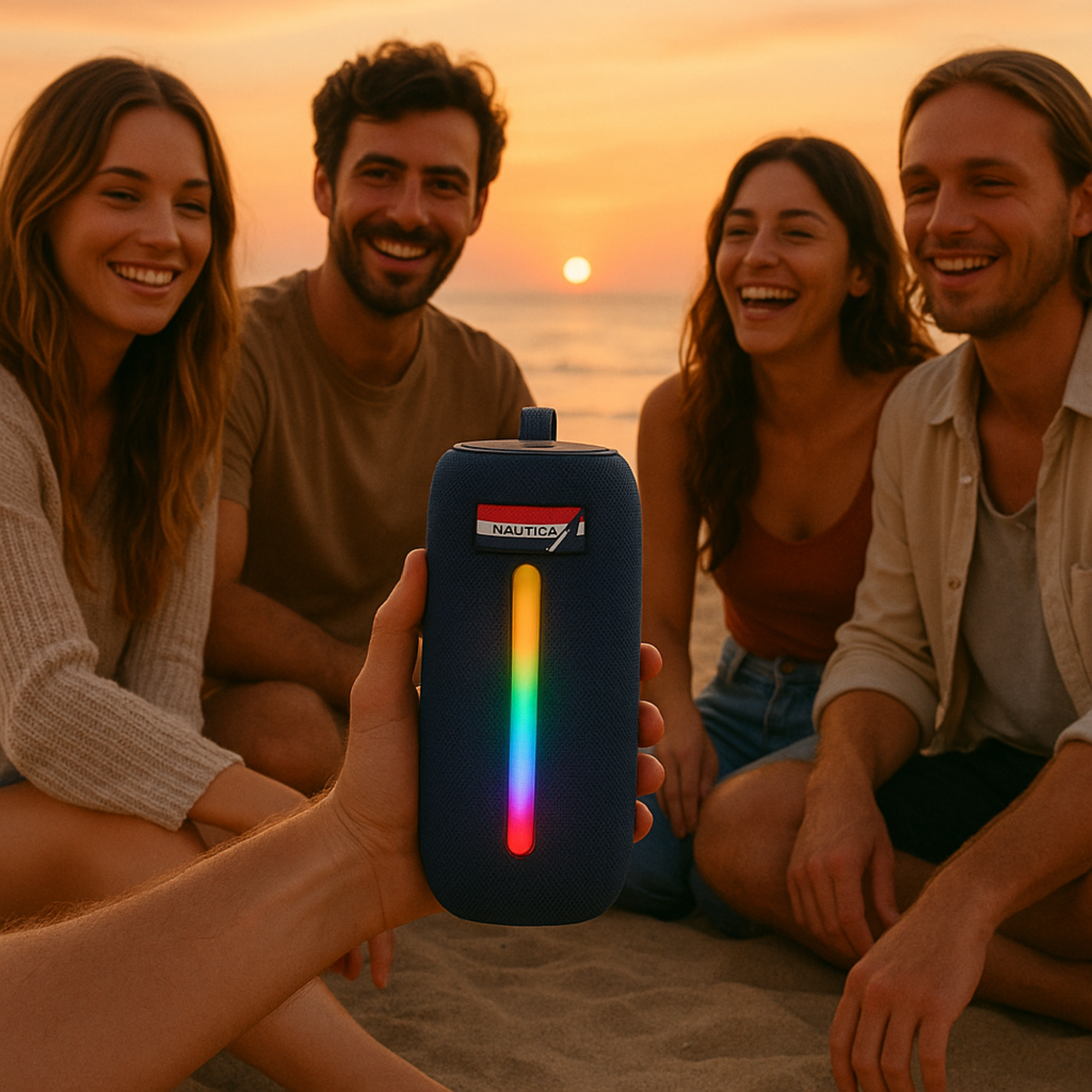 Nautica Portable Bluetooth Speaker – IP5 Splash-Proof Outdoor Wireless Speaker for Travel, Beach, Camping – SP600