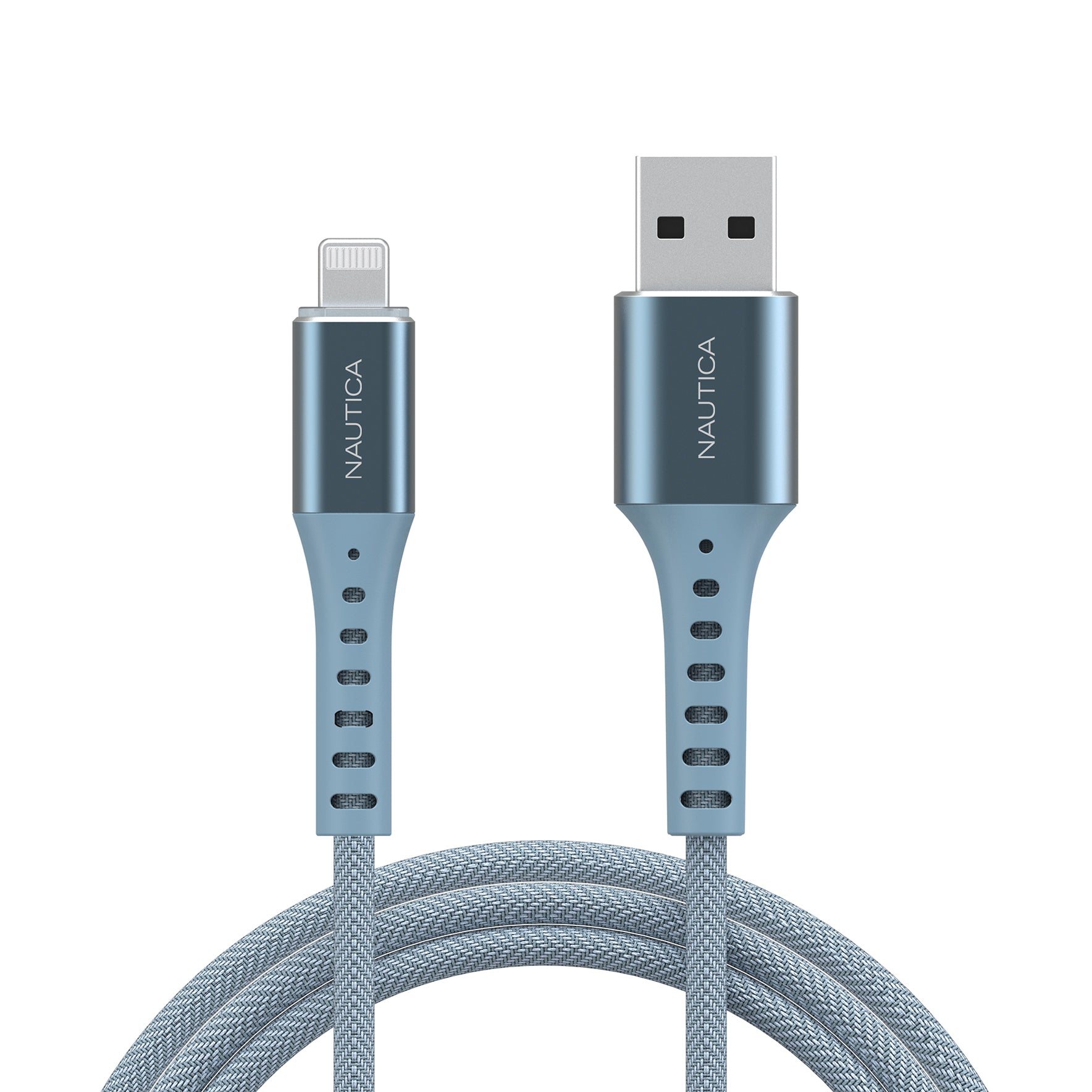 Nautica C65 Lightning To Usb-A Cable – MFi Certified, Premium Braided Design, Fast Charging & Data Transfer, Compatible with Apple, Samsung and More