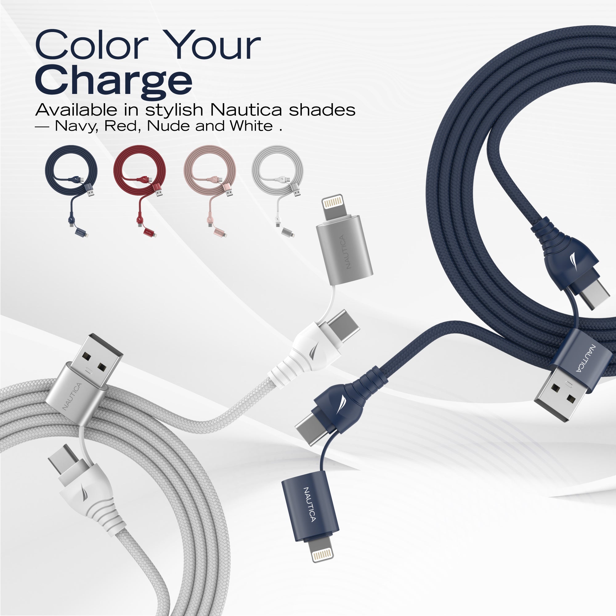 Nautica CB400 4In1 100W Multi Port Braided Cable