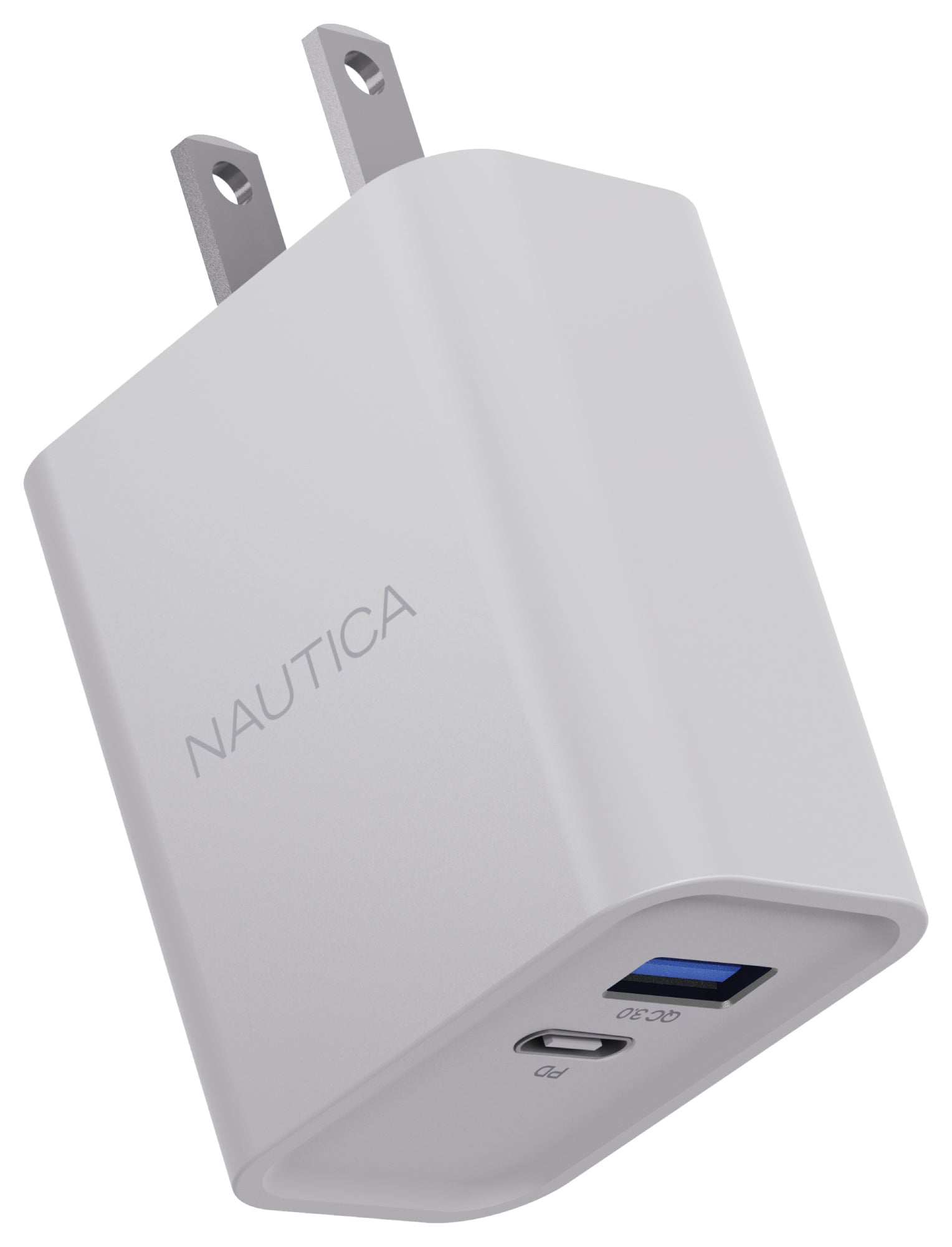 Nautica Wall Charger – 20W USB-C/USB-A Fast Charging Adapter for Samsung Galaxy S25/S24/S23/Z Fold 5, iPhone 16/15/14/13/12