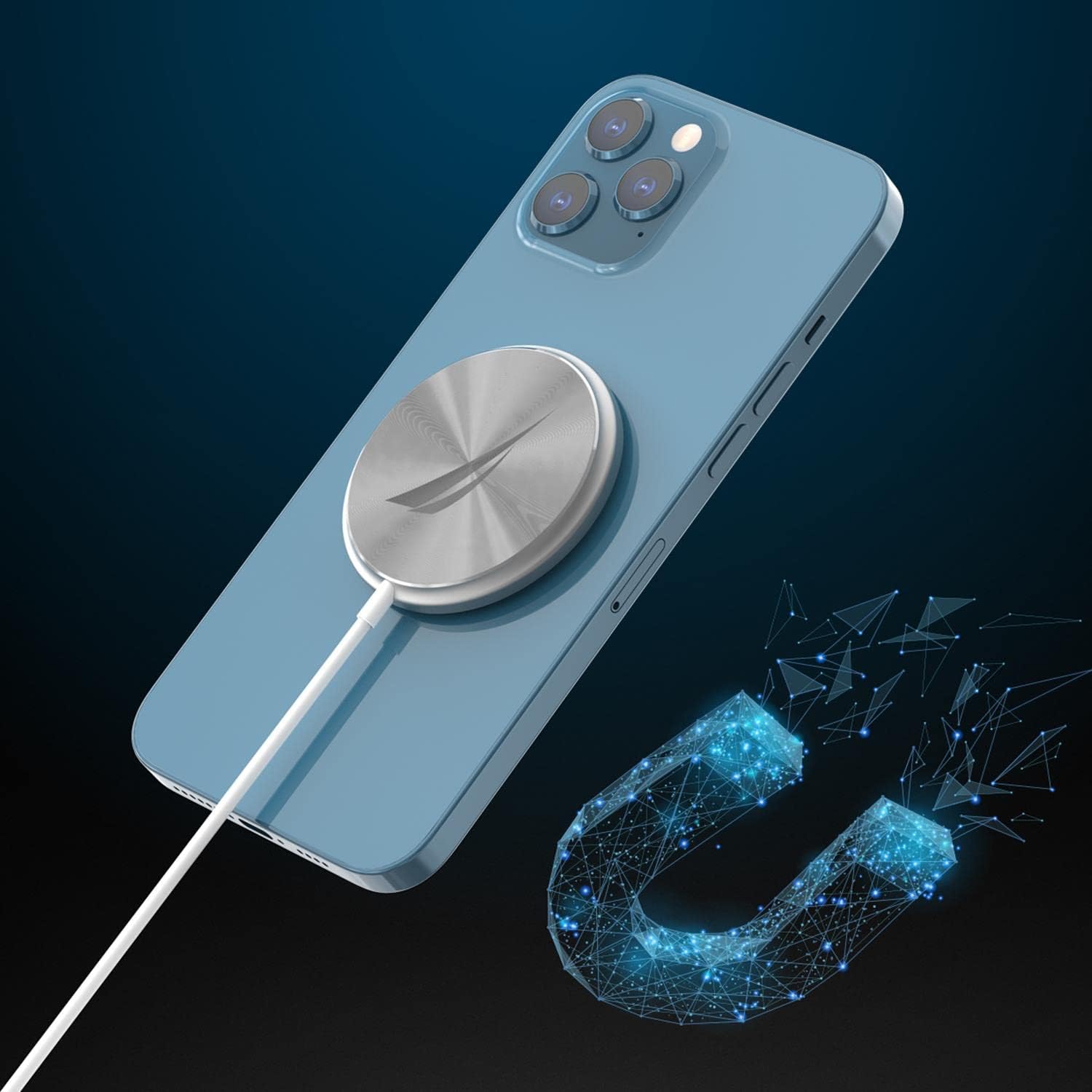 Nautica CH200 15W MagSafe Wireless Charging Pad – Magnetic Universal Snap-On Charging with Fast Power and Sleek Design