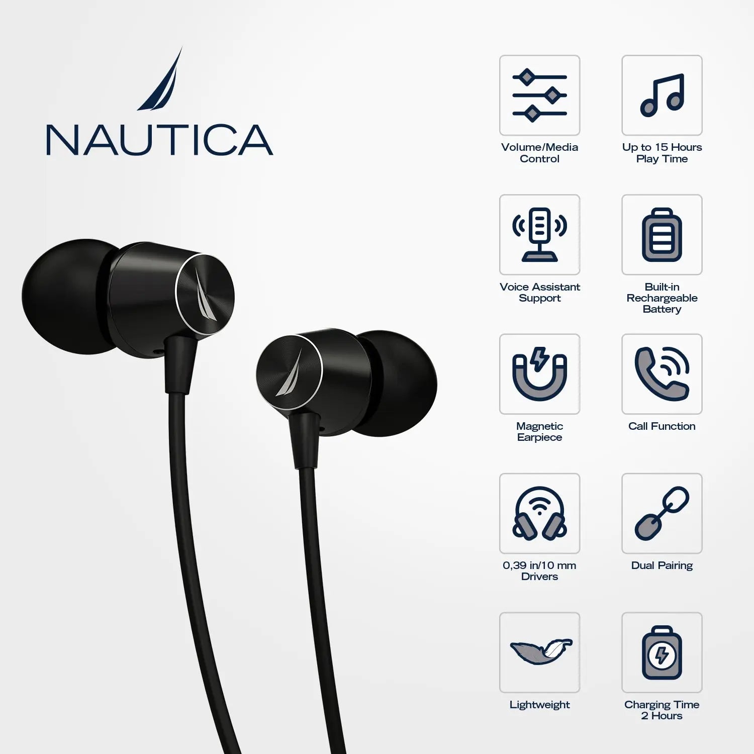 Nautica Bluetooth Stereo Earphones B310 - Technofashion
