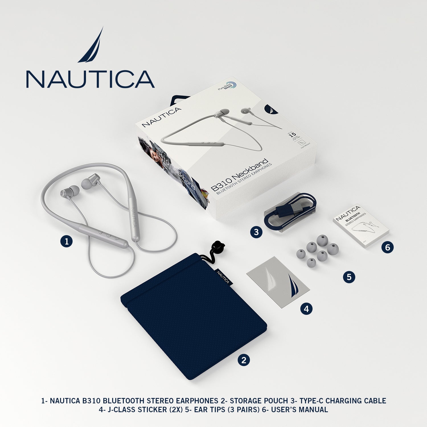 Nautica Bluetooth Stereo Earphones B310