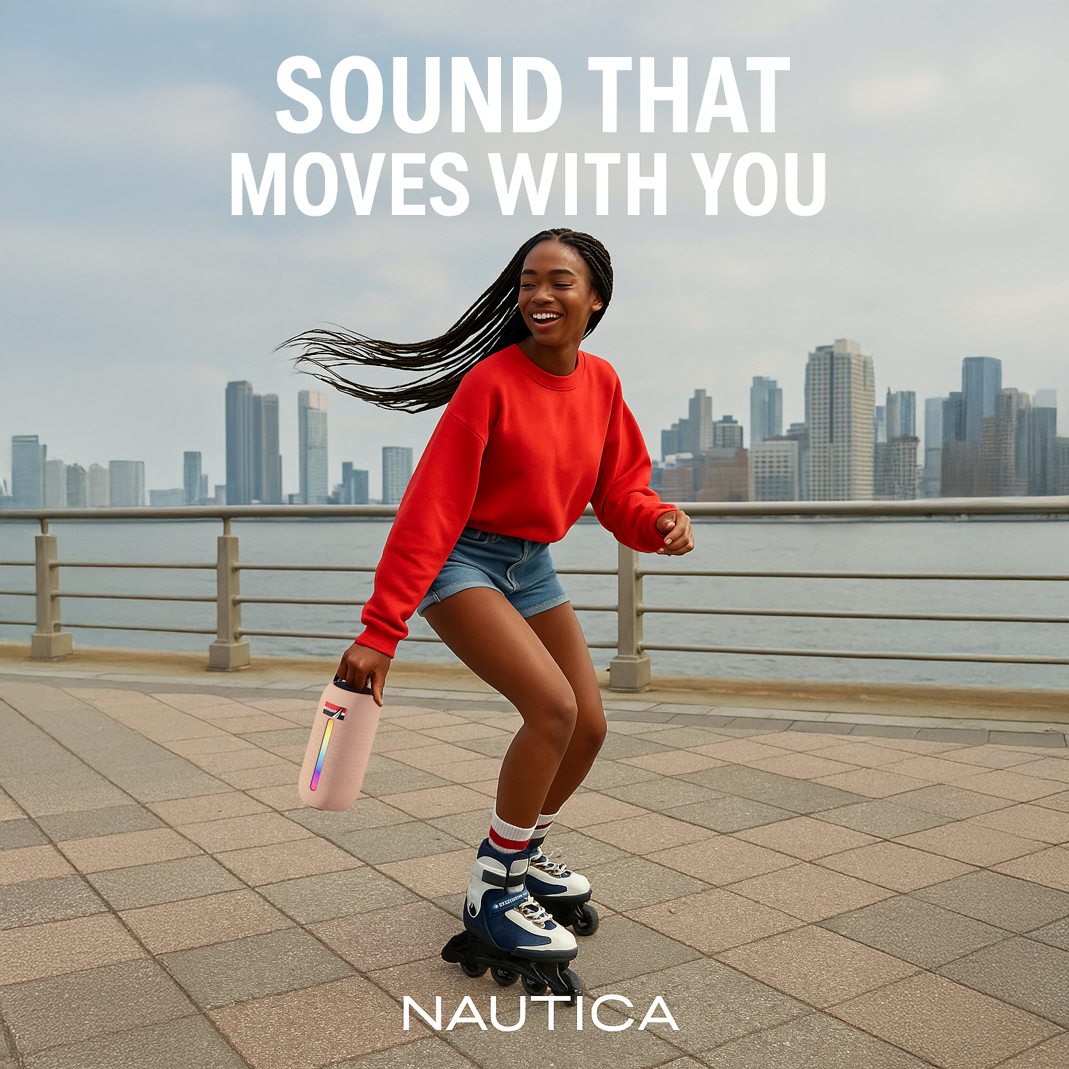 Nautica Portable Bluetooth Speaker – IP5 Splash-Proof Outdoor Wireless Speaker for Travel, Beach, Camping – SP600