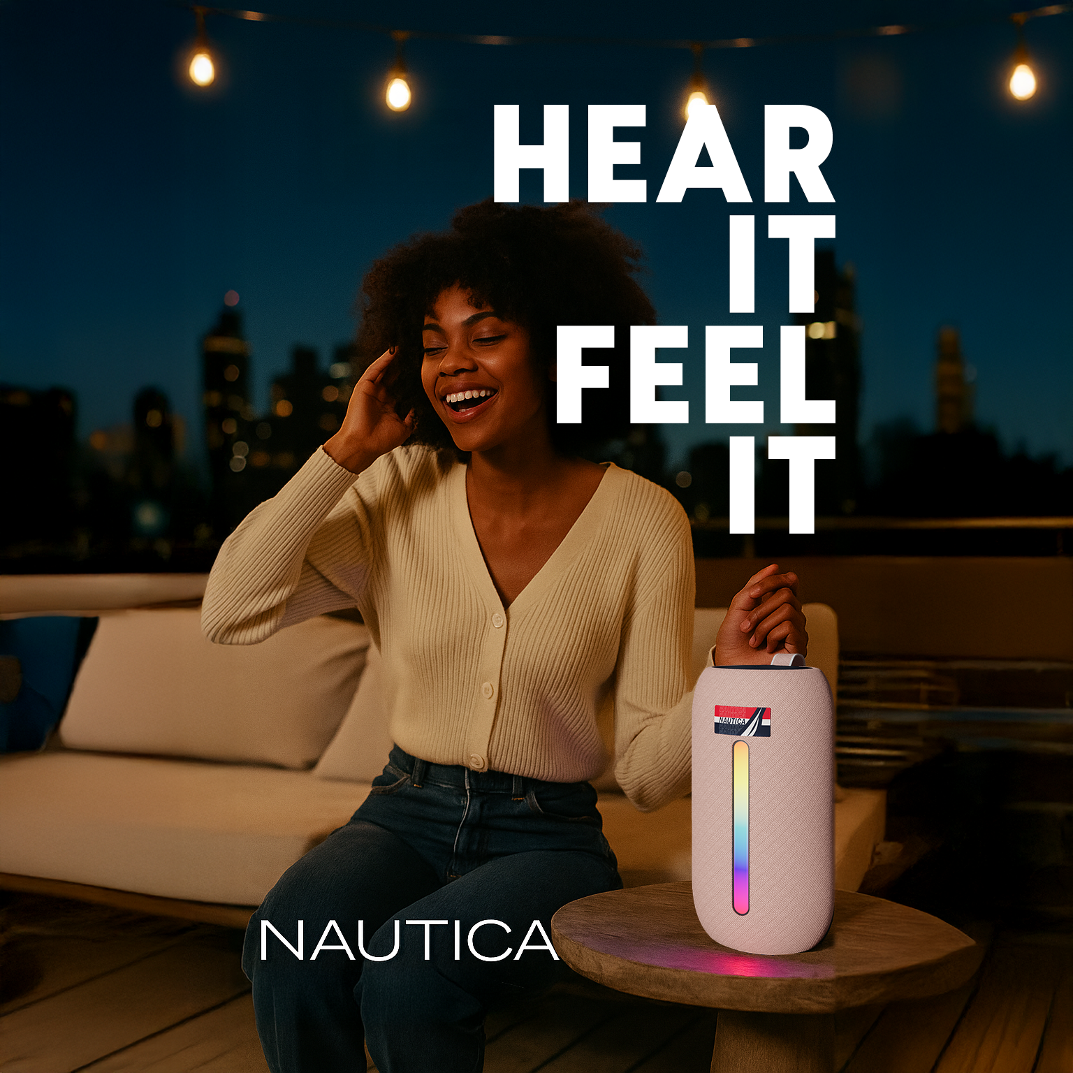 Nautica Portable Bluetooth Speaker – IP5 Splash-Proof Outdoor Wireless Speaker for Travel, Beach, Camping – SP600