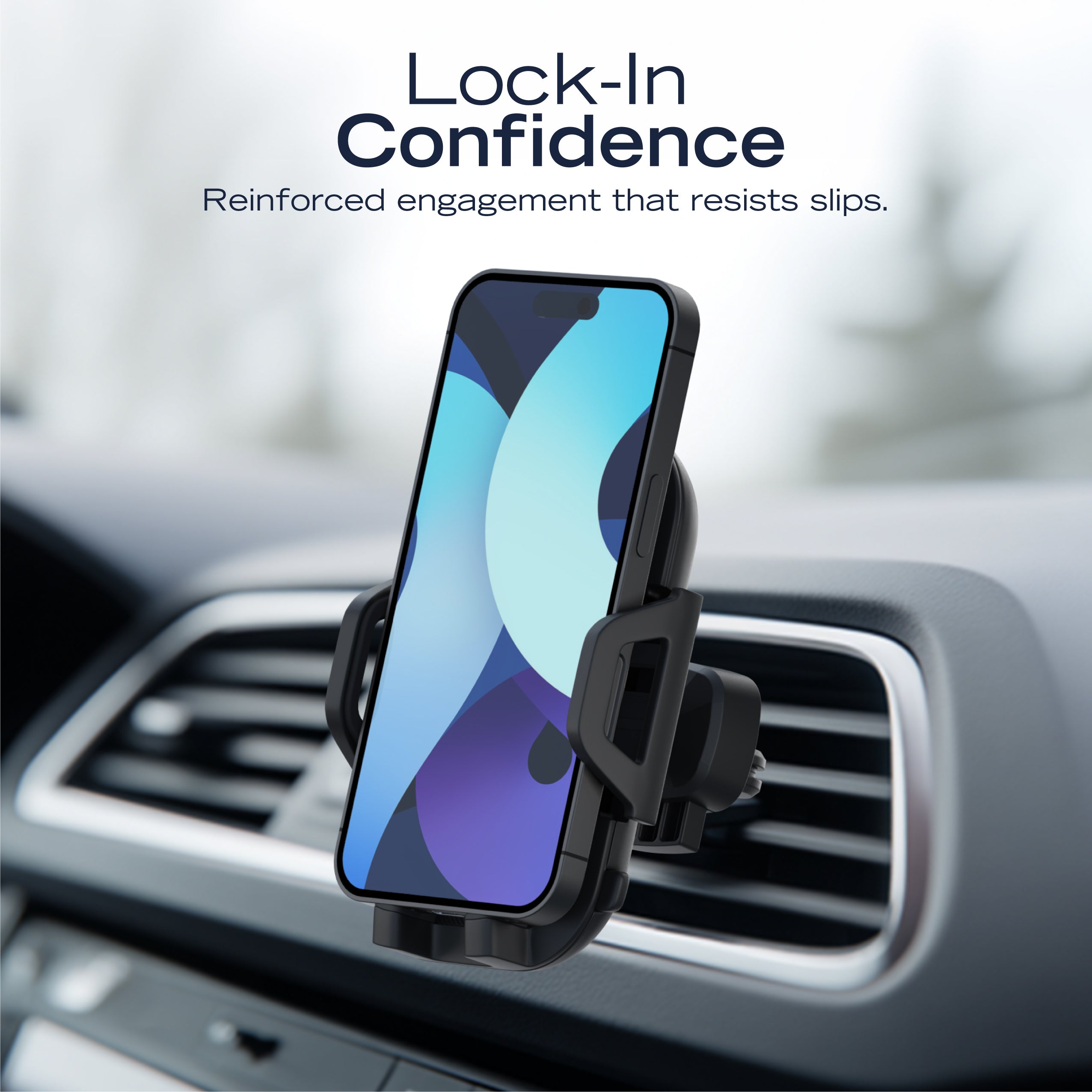Nautica PH110 Universal Car Vent Phone Holder for iPhone, Android, Samsung, Google & Huawei, Clip-On Car Vent Phone Mount with 360° Rotation