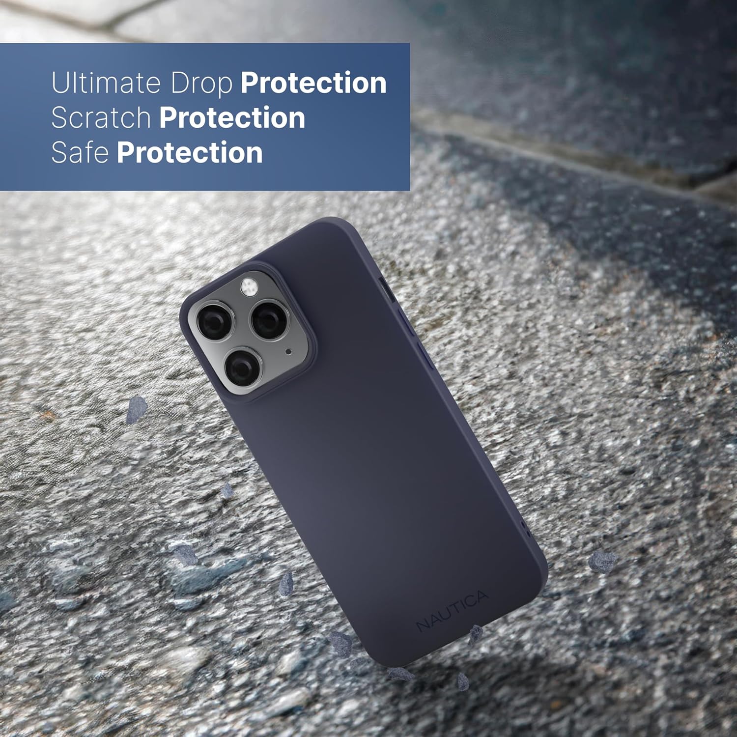 Nautica Matte iPhone 14 Pro Case, Ultimate Drop Protection, Scratch Protection, Soft Touch Thin Design, Fashionable Matte Finish