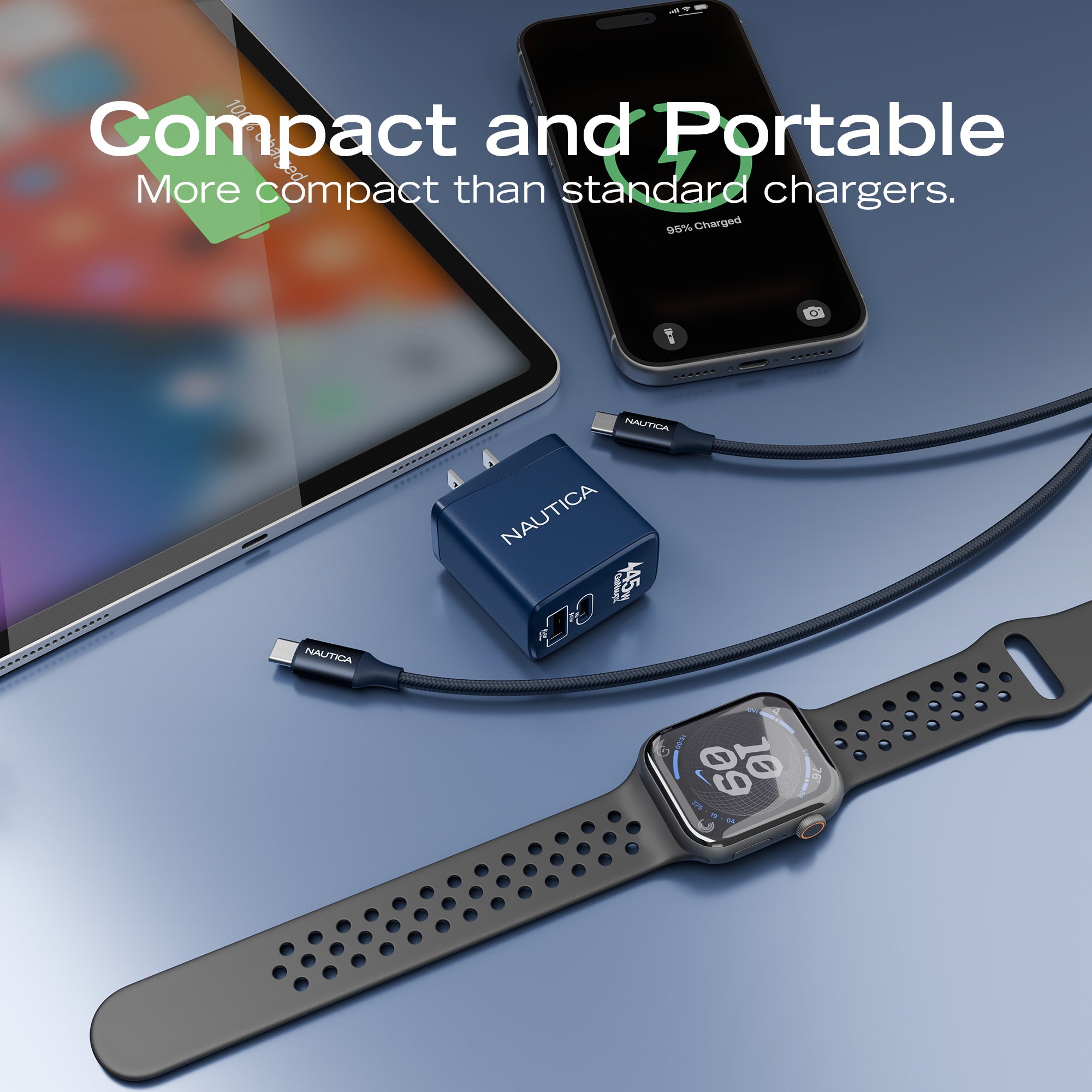 Nautica Turan Core 45 Charging Bundle, 2 Pack 45W USB C Wall Chargers