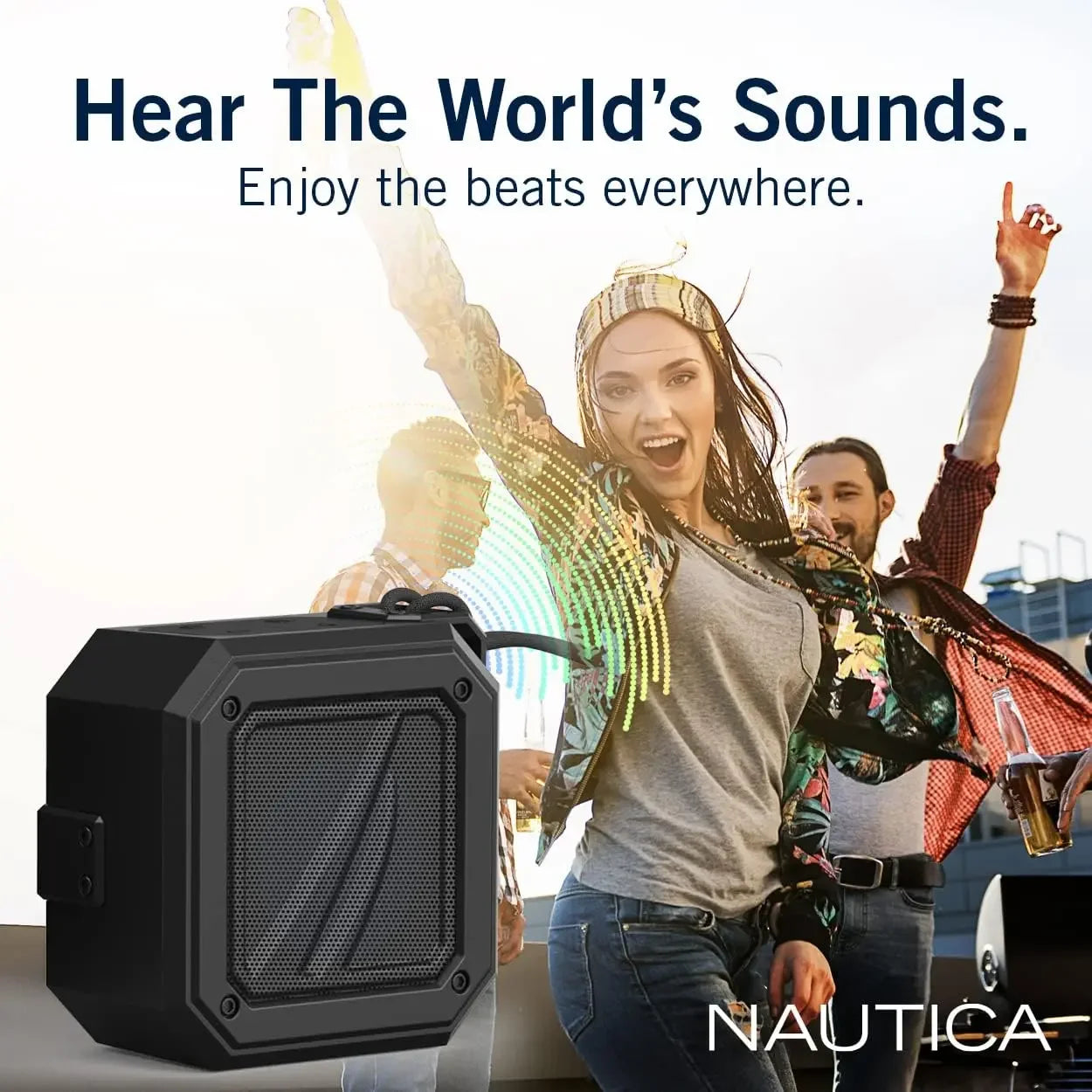 Nautica S100 True Wireless Outdoor Speaker, Portable IPX5 Waterproof Bluetooth Speaker