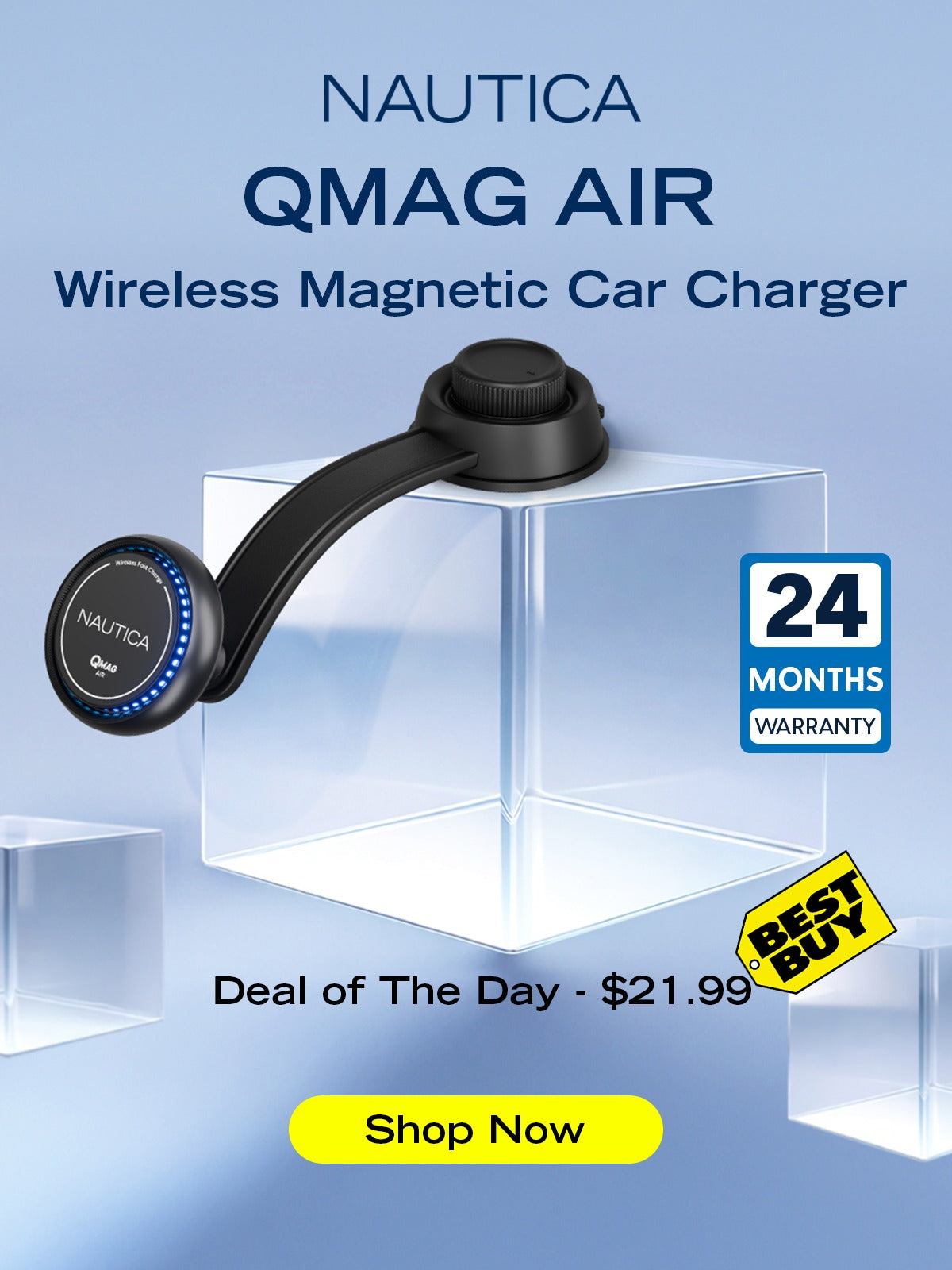 Drive Smarter: Nautica Qmag Air Wireless Car Charger Featured on Best Buy Deal of the Day