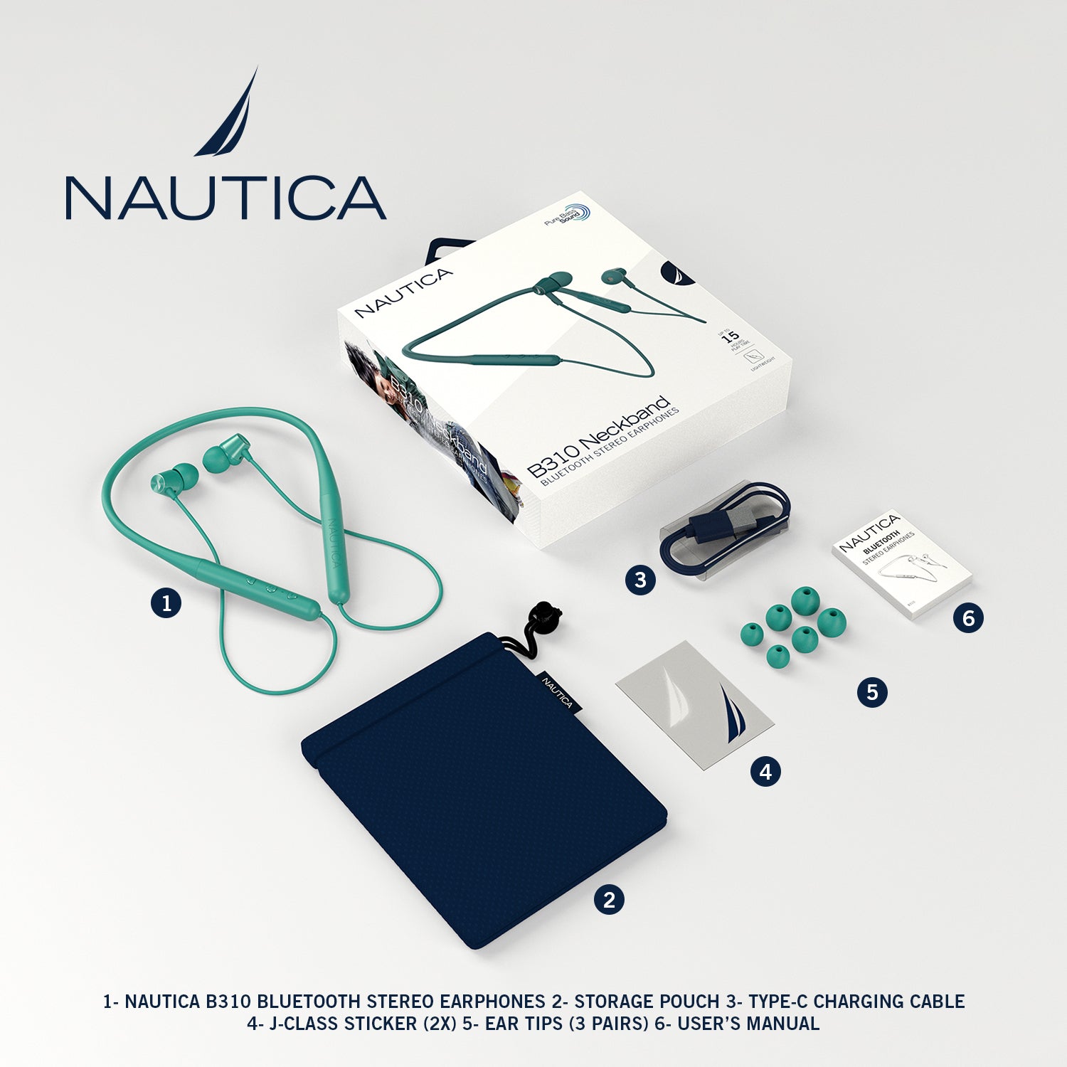 Écouteurs stéréo Bluetooth Nautica B310