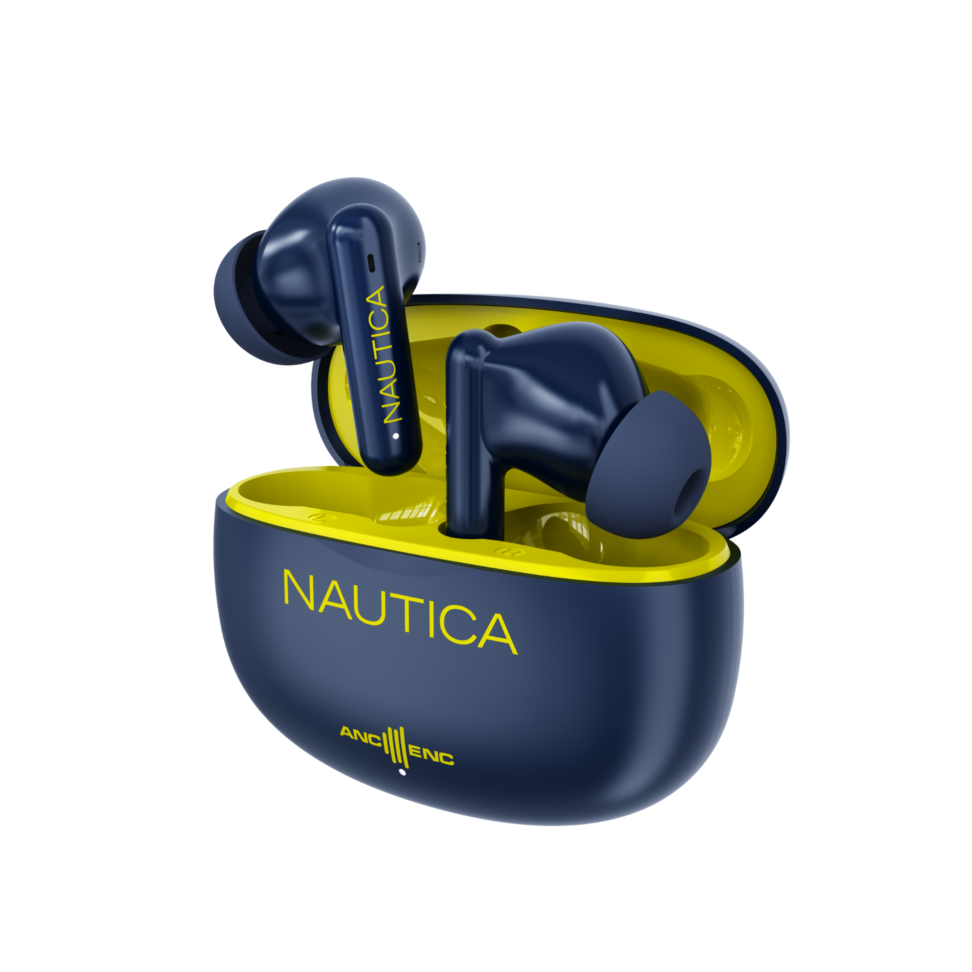 Nautica Hybrid Noise Cancelling (ANC+ENC) Wireless Stereo Earbuds with Charging Case T680