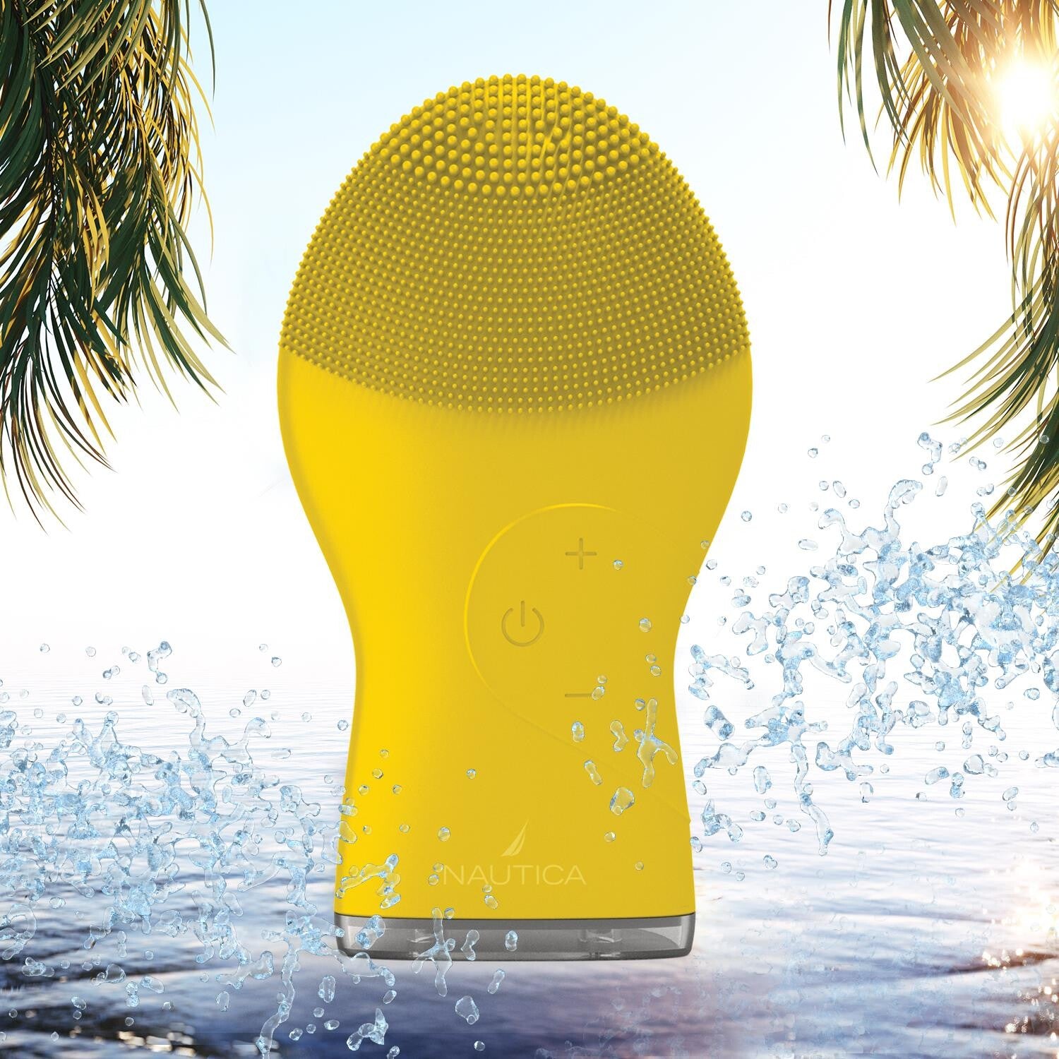 Nautica PC120 Facial Cleansing Brush Made with Ultra-Hygienic Soft Silicone, Waterproof, Rechargeable Vibrating Face Scrub Brush for Men & Women