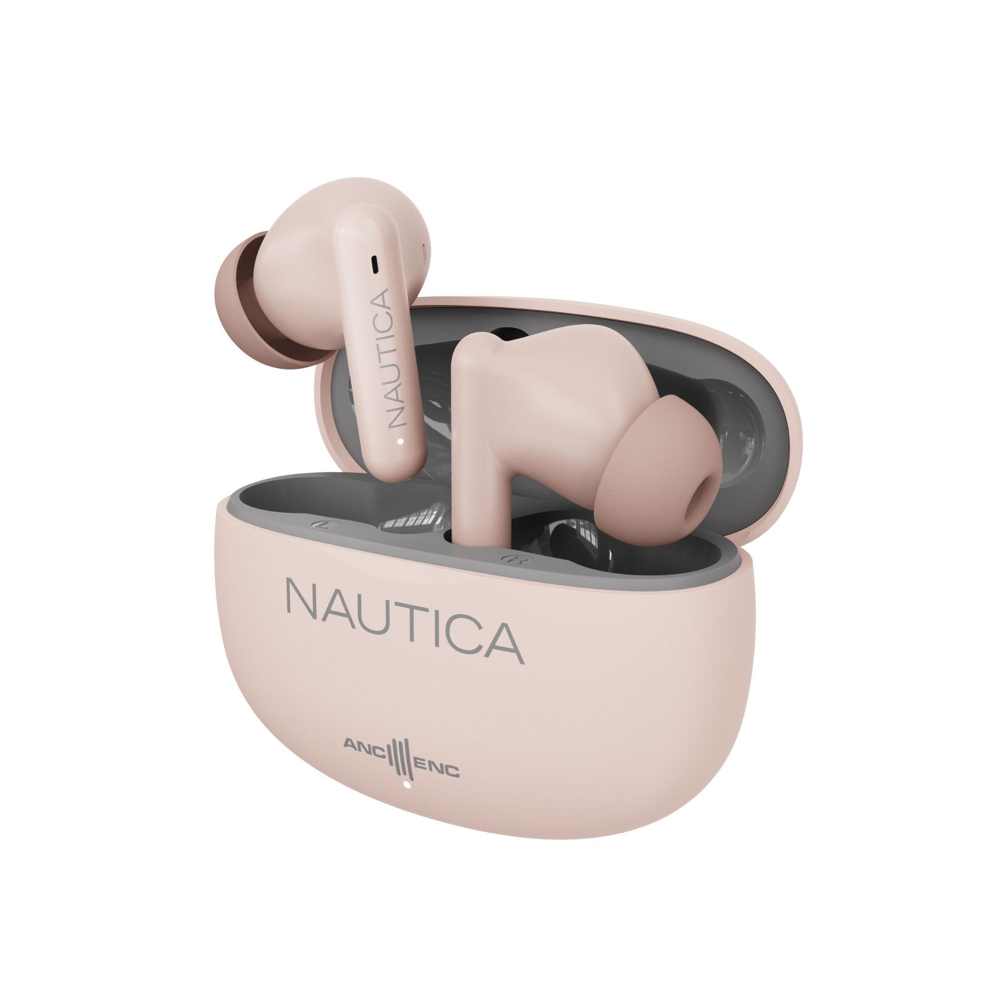 Nautica Hybrid Noise Cancelling (ANC+ENC) Wireless Stereo Earbuds with Charging Case T680