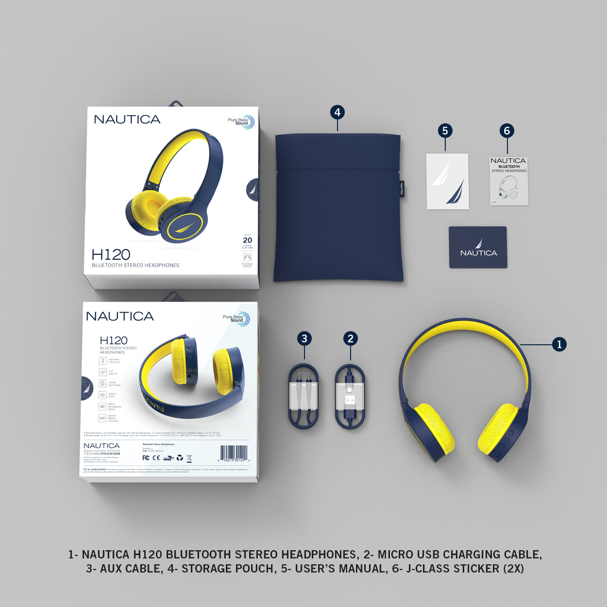 Nautica Bluetooth Stereo Headphones H120