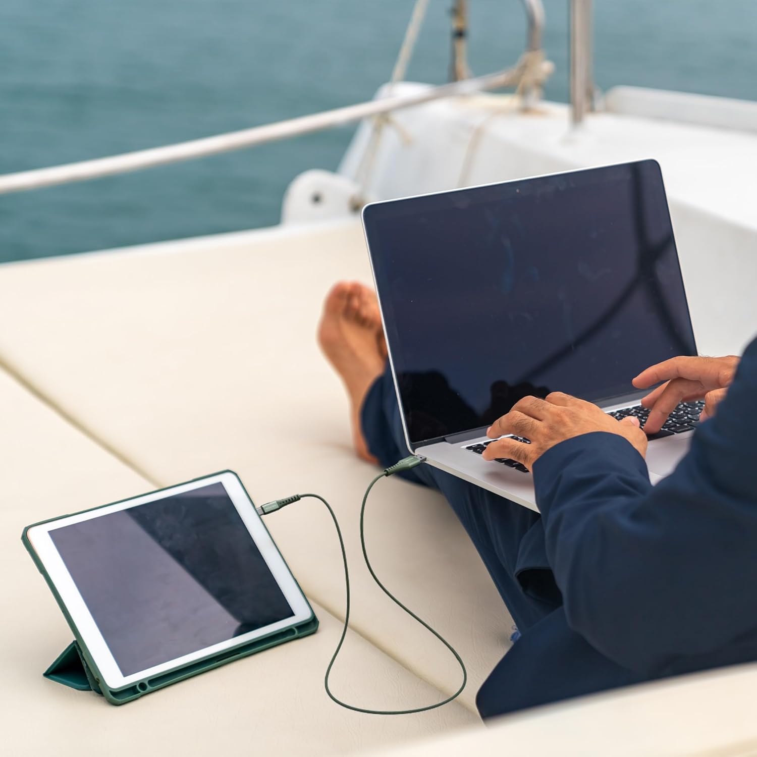 Nautica C65 Lightning To Usb-A Cable – MFi Certified, Premium Braided Design, Fast Charging & Data Transfer, Compatible with Apple, Samsung and More