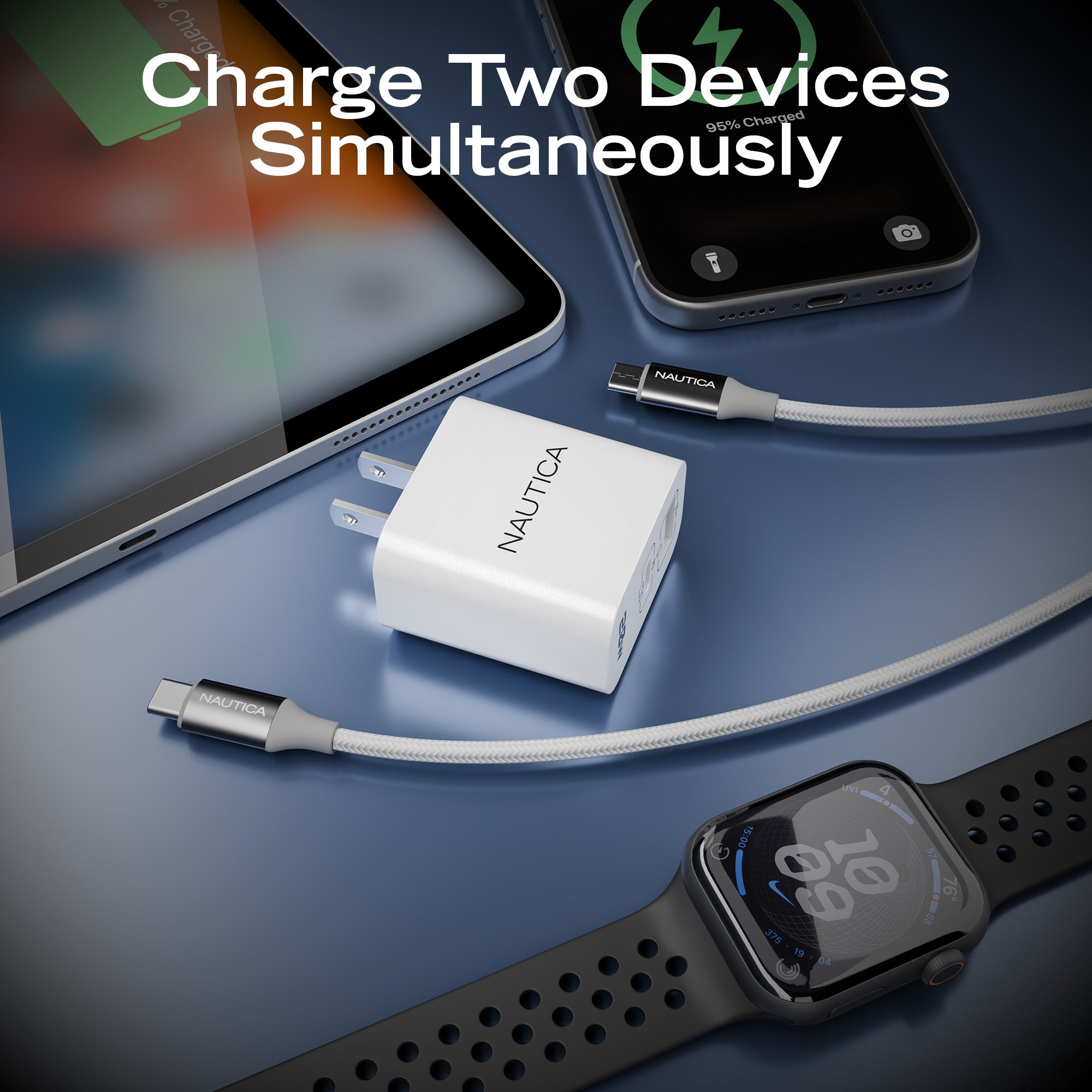 Nautica Turan Core 20 Charging Bundle, 2 Pack 20W USB C Wall Chargers