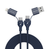 Nautica Urban CB405 100W Fast Charging Cable, USB-C & USB-A to Lightning and Type-C, Compatible with iPhone 17/16/15/14 Series, Samsung S24, MacBook