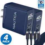 Nautica Turan Core 45 Charging Bundle, 2 Pack 45W USB C Wall Chargers