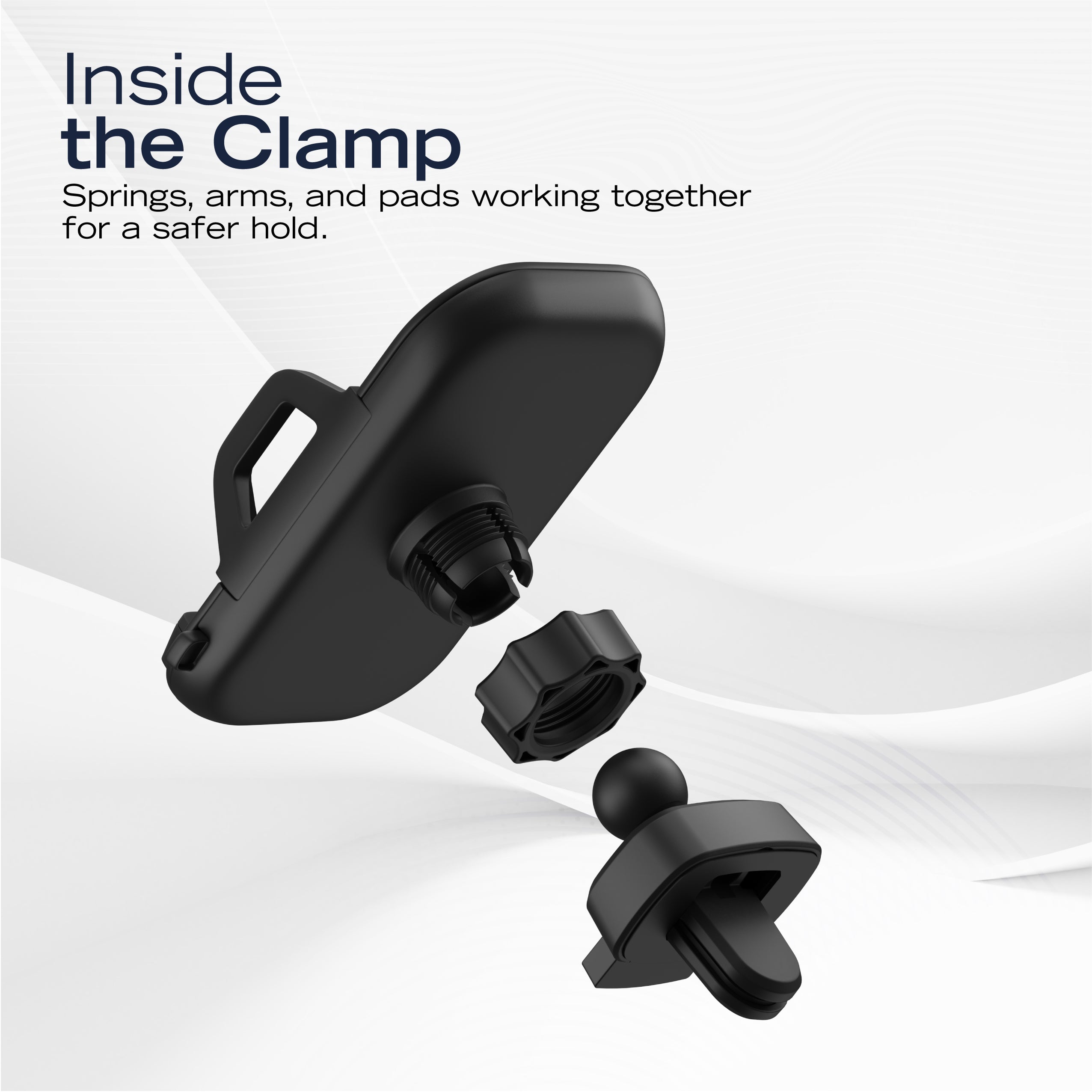 Nautica PH110 Universal Car Vent Phone Holder for iPhone, Android, Samsung, Google & Huawei, Clip-On Car Vent Phone Mount with 360° Rotation