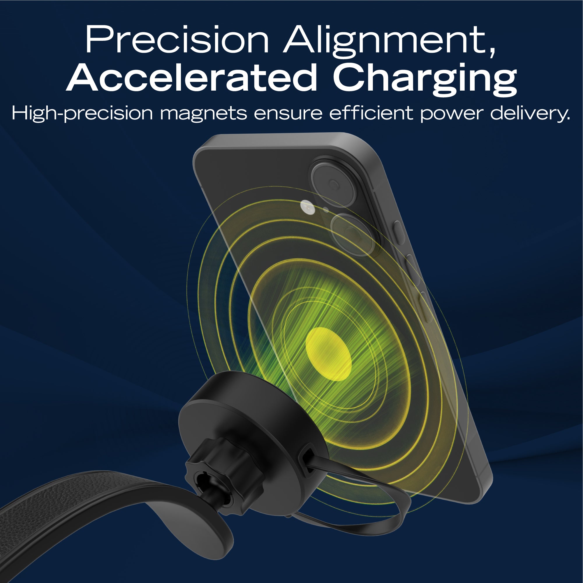 Nautica Turan QMAG Cord - Wireless Magnetic Car Charger 15W with Built-in Retractable USB-C Cable, Universal Fast Charging Phone Mount, Dashboard & Vent Mount for iPhone 17, Galaxy S25, Pixel 10