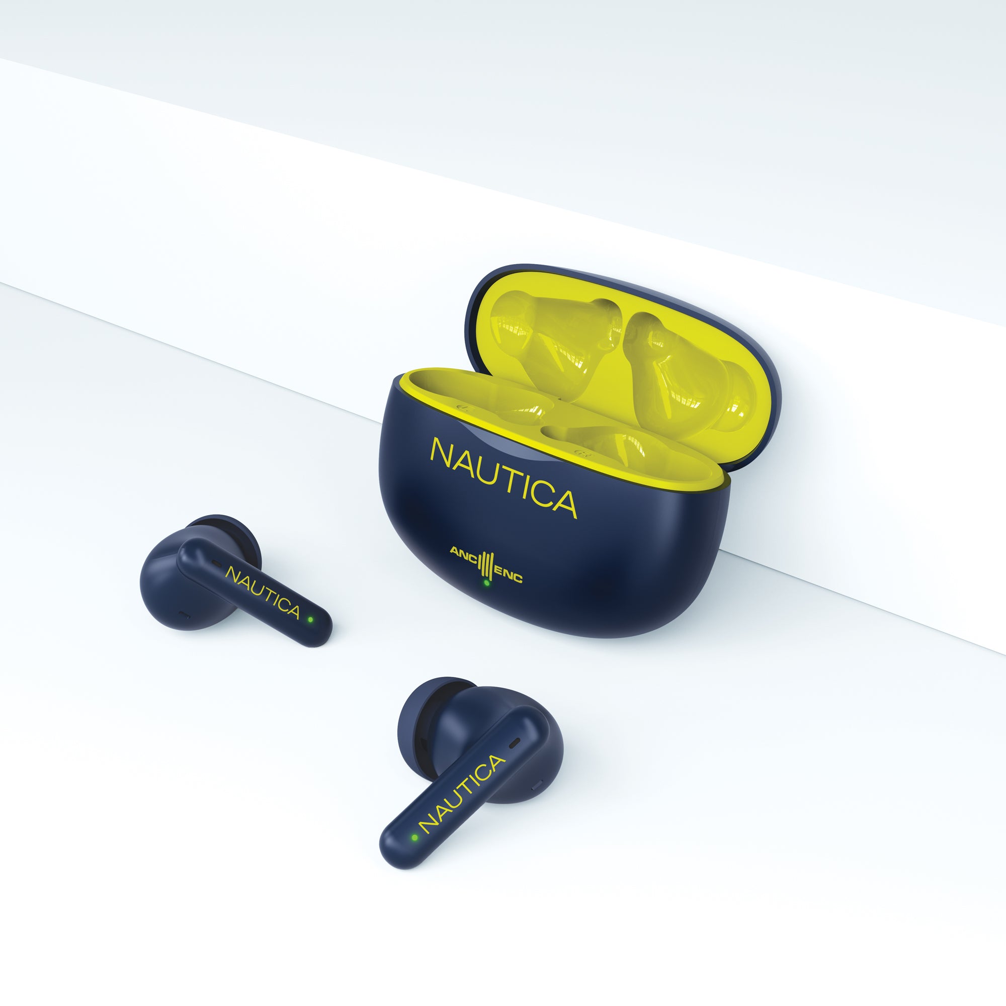 Nautica Hybrid Noise Cancelling (ANC+ENC) Wireless Stereo Earbuds with Charging Case T680