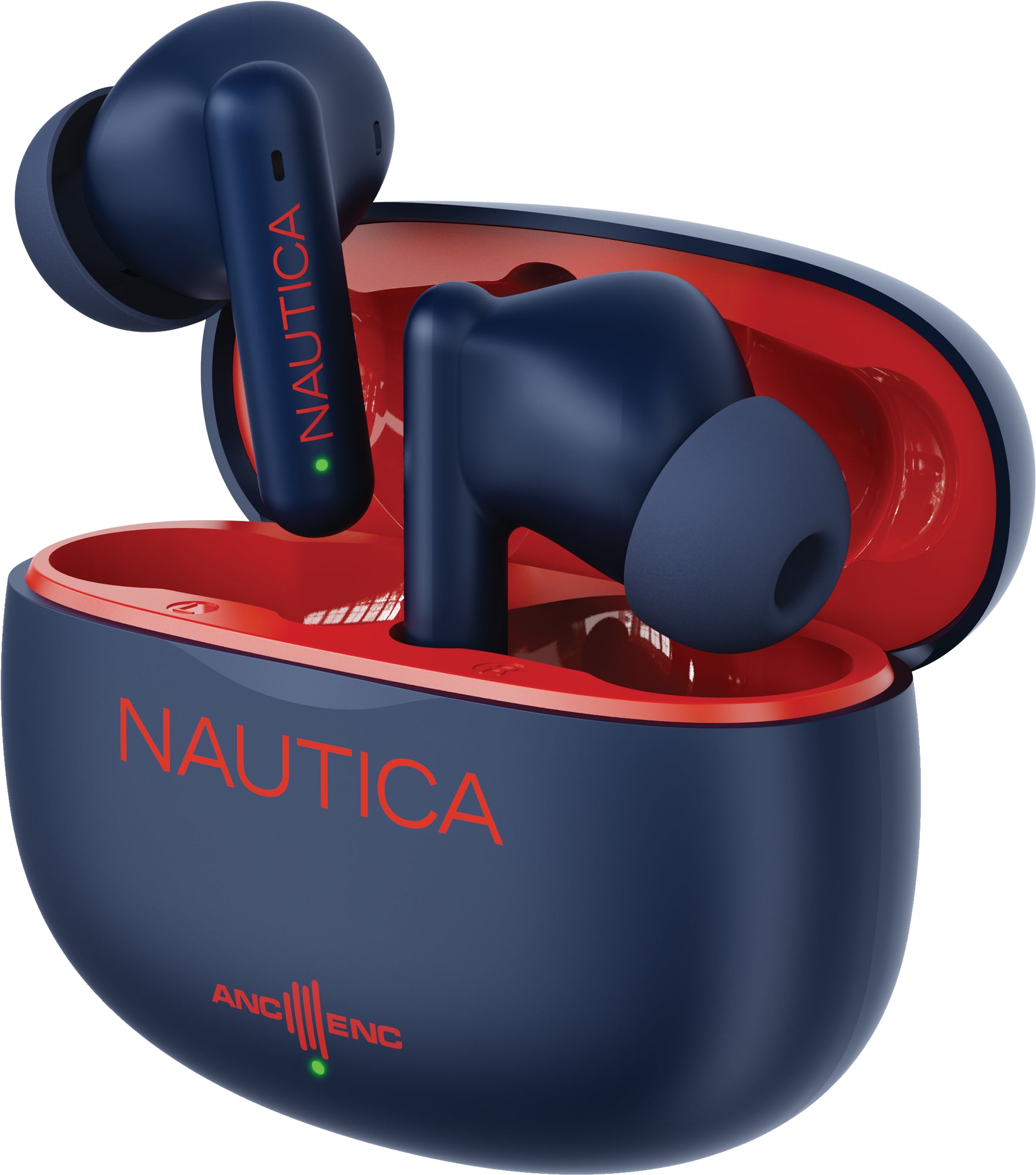 Nautica Hybrid Noise Cancelling (ANC+ENC) Wireless Stereo Earbuds with Charging Case T680