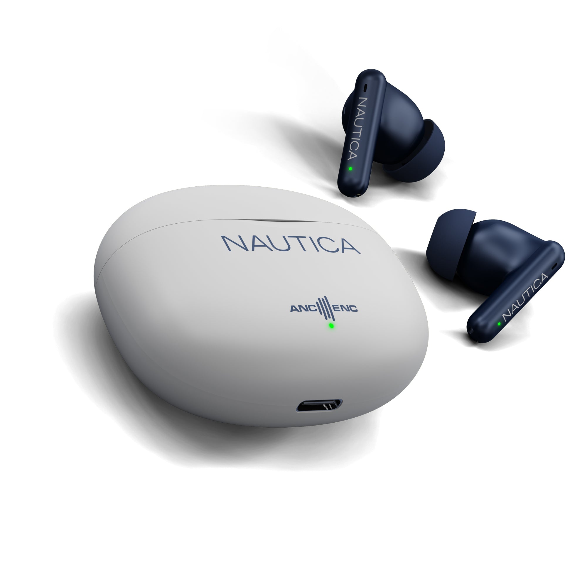 Nautica Hybrid Noise Cancelling (ANC+ENC) Wireless Stereo Earbuds with Charging Case T680