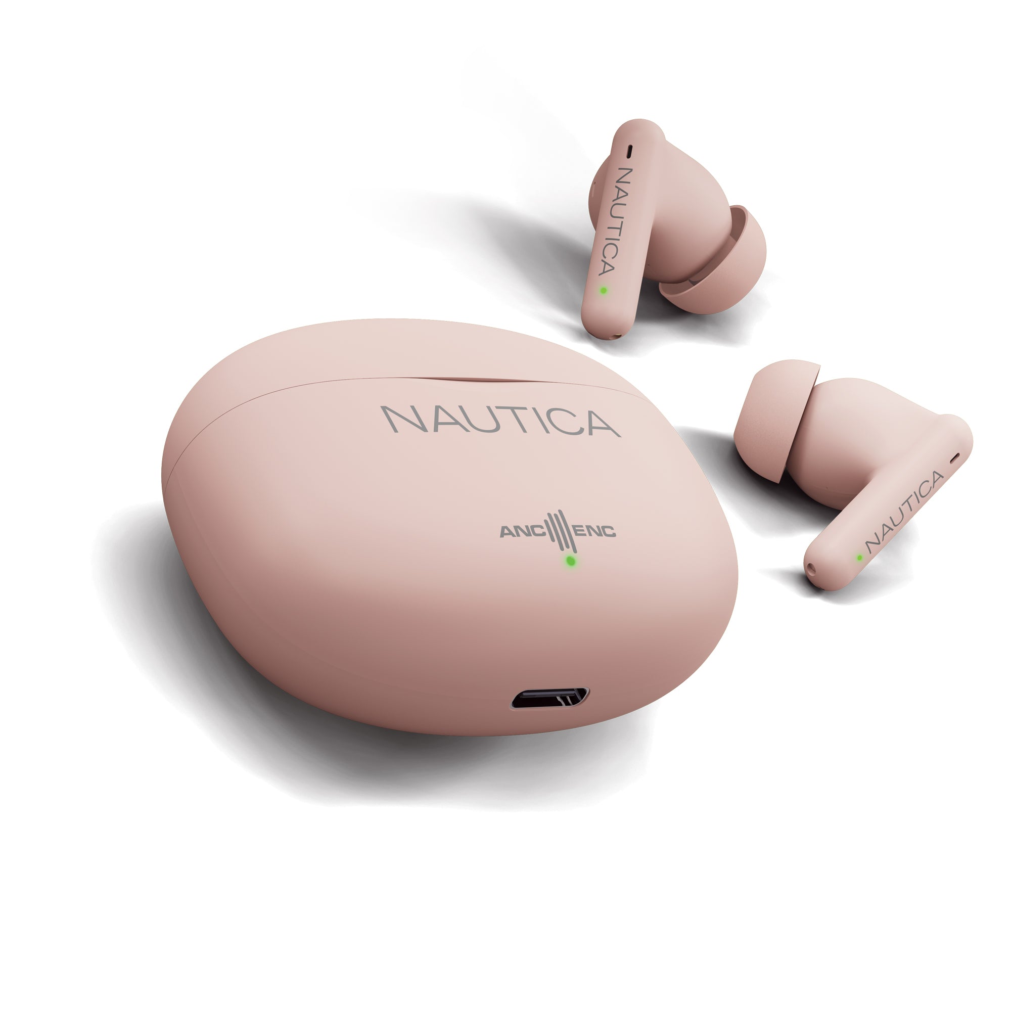 Nautica Hybrid Noise Cancelling (ANC+ENC) Wireless Stereo Earbuds with Charging Case T680