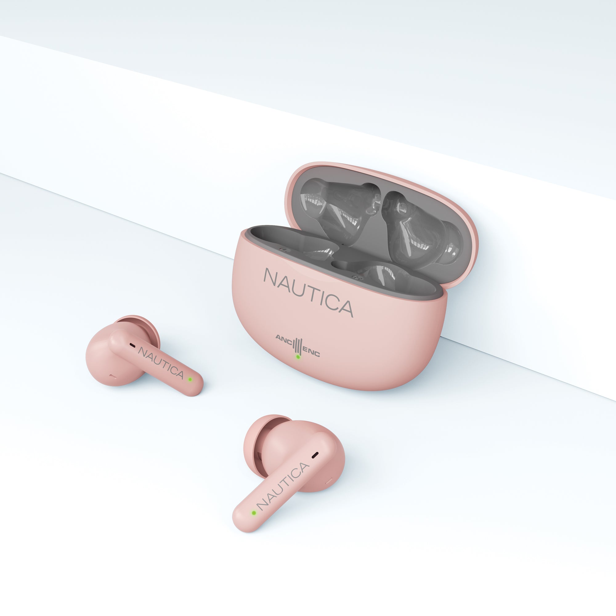 Nautica Hybrid Noise Cancelling (ANC+ENC) Wireless Stereo Earbuds with Charging Case T680