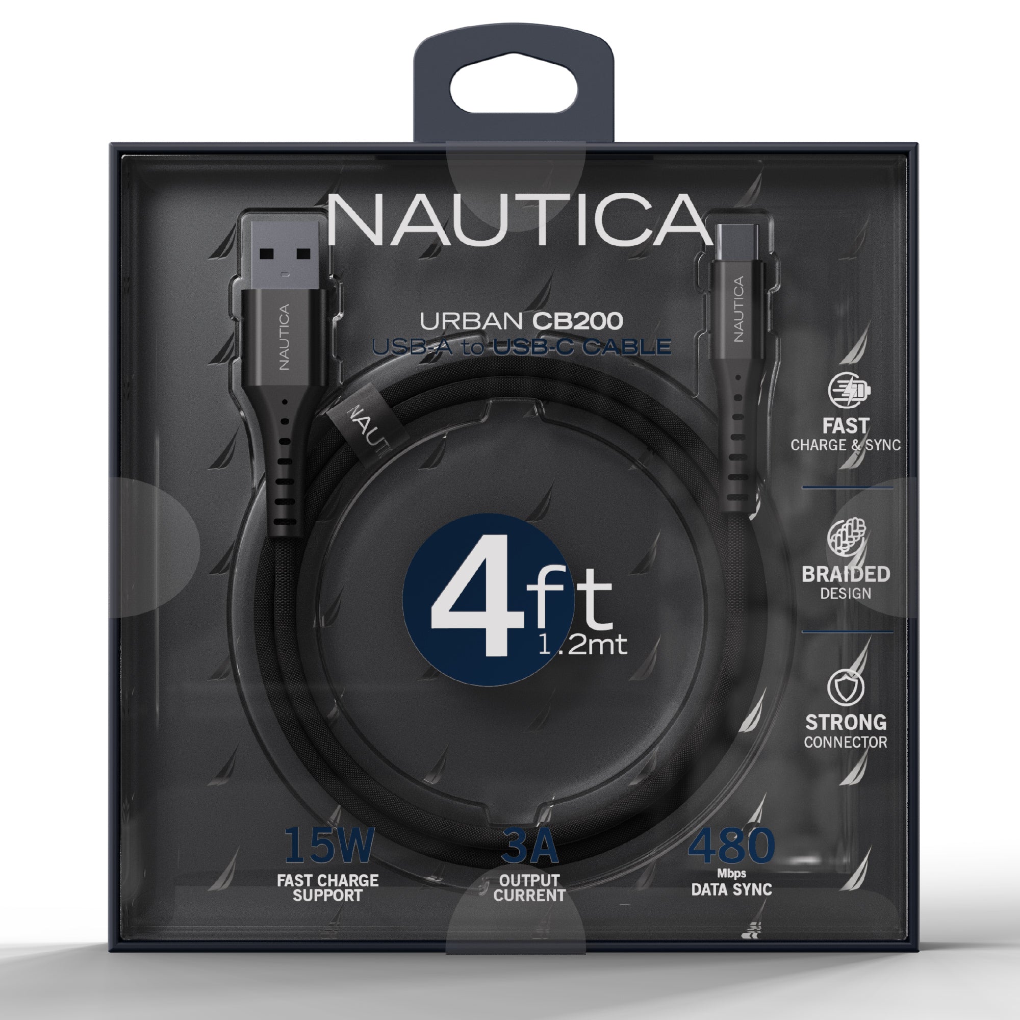 Nautica CB200 USB-A To USB-C Cable Urban