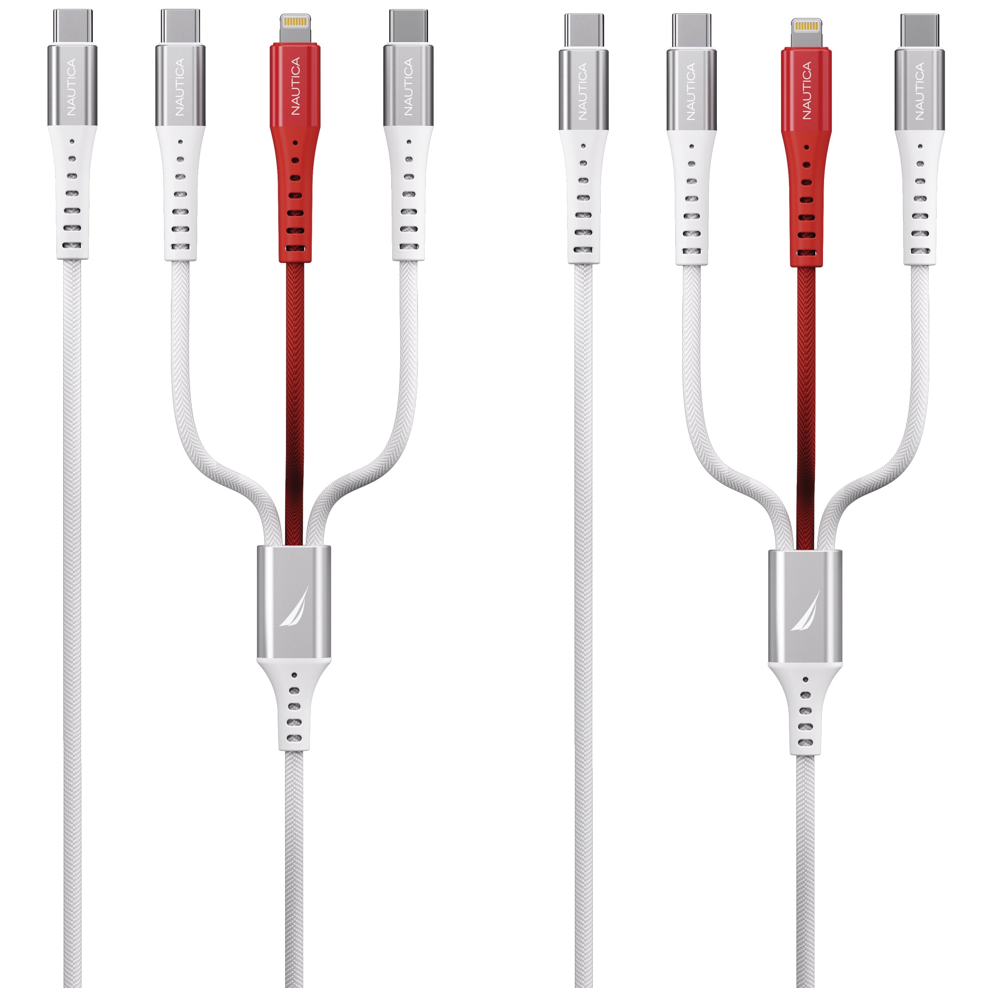 Nautica 3 In 1 USB-C to Lightning + Type-C + Type-C Charging Cable CB630 (24W) ( C / C-L-C )