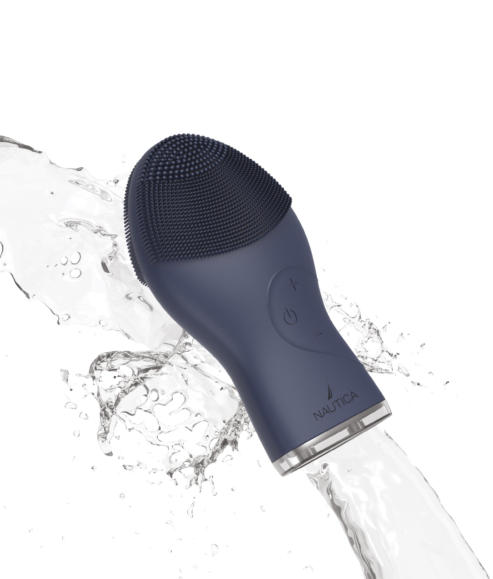 Nautica PC120 Facial Cleansing Brush Made with Ultra-Hygienic Soft Silicone, Waterproof, Rechargeable Vibrating Face Scrub Brush for Men & Women