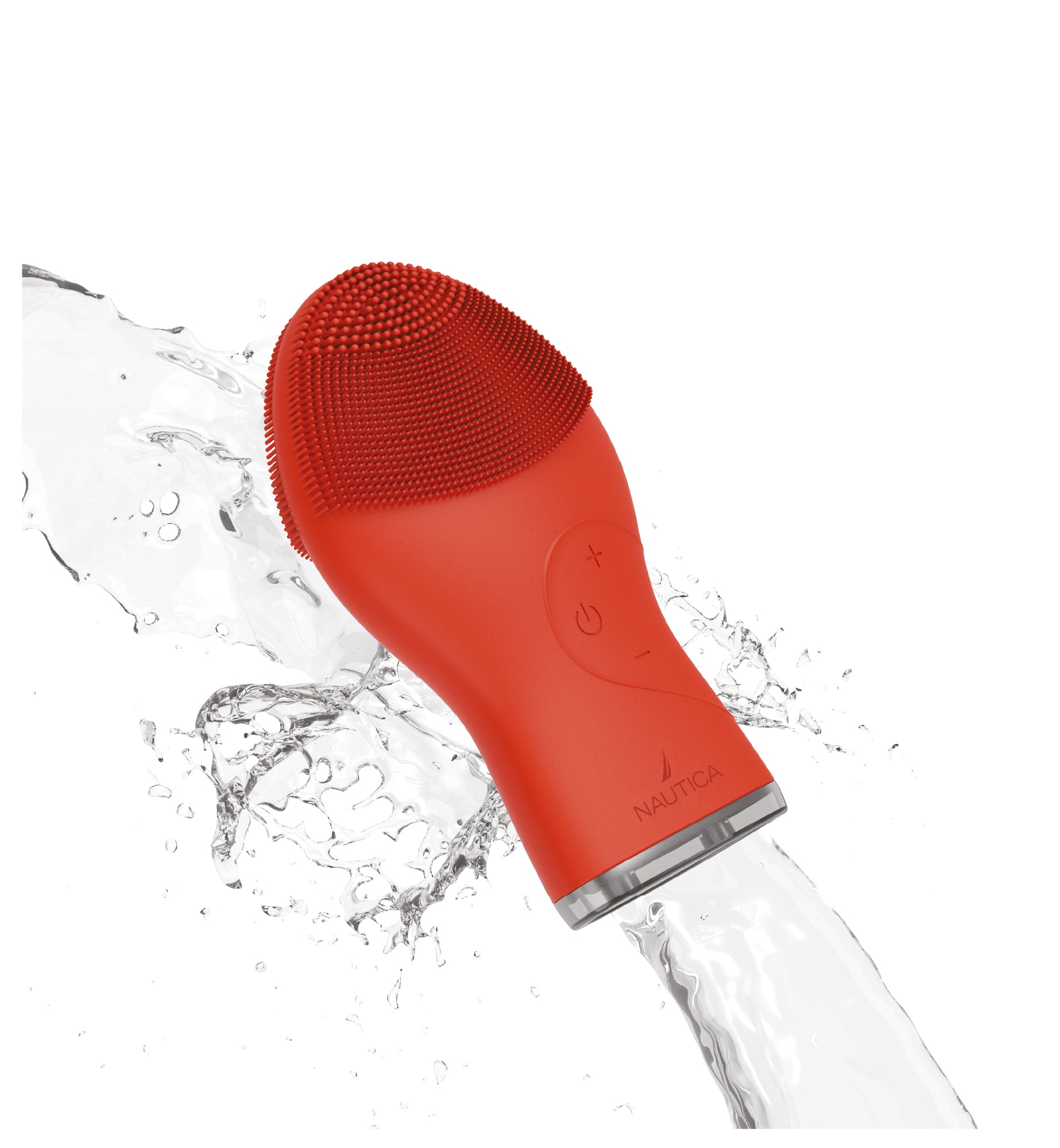 Nautica PC120 Facial Cleansing Brush Made with Ultra-Hygienic Soft Silicone, Waterproof, Rechargeable Vibrating Face Scrub Brush for Men & Women