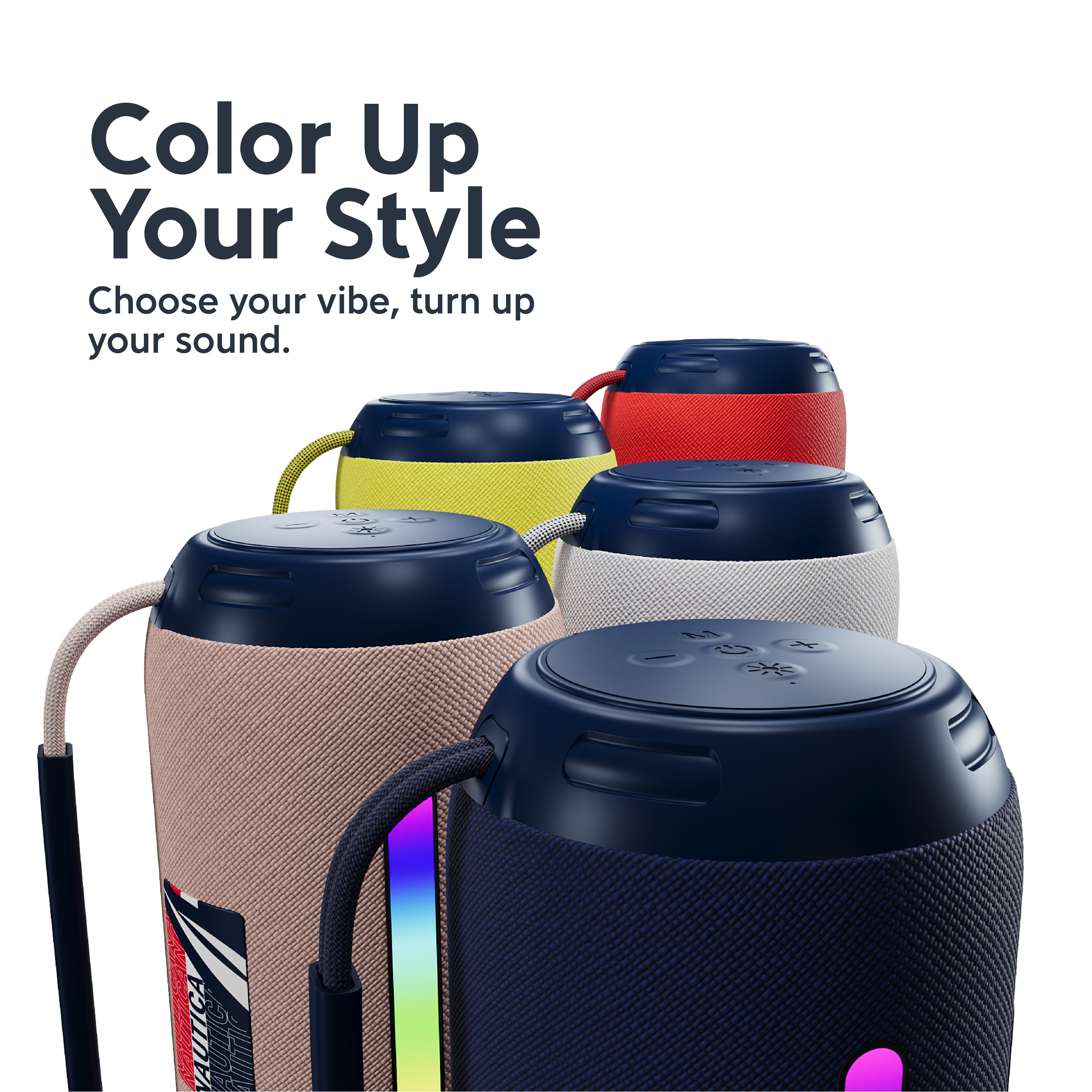 Nautica Urban SP610 True Wireless Outdoor Speaker, Portable IP5 Splash-Proof Bluetooth Speaker, Perfect for Camping, Beach, Backyard & Travel