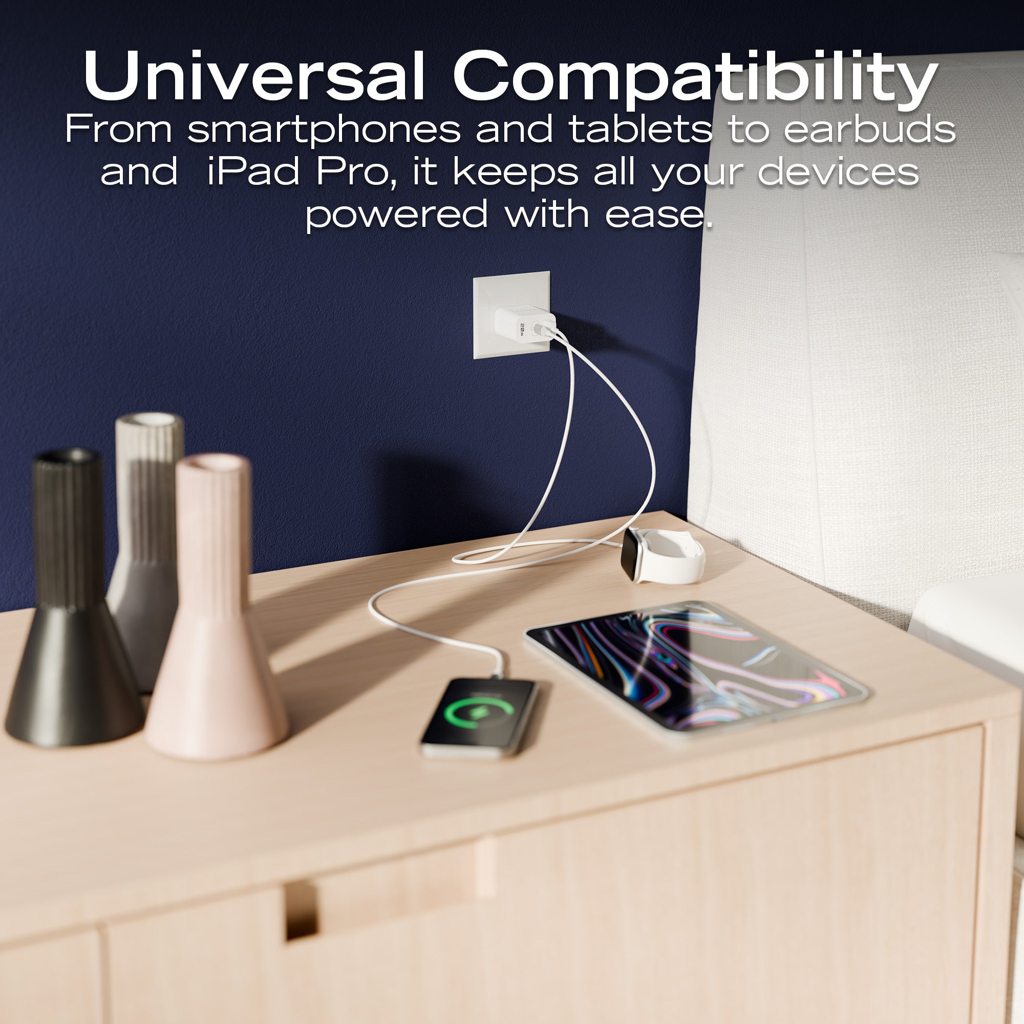 Nautica Turan Core 20 Charging Bundle, 2 Pack 20W USB C Wall Chargers