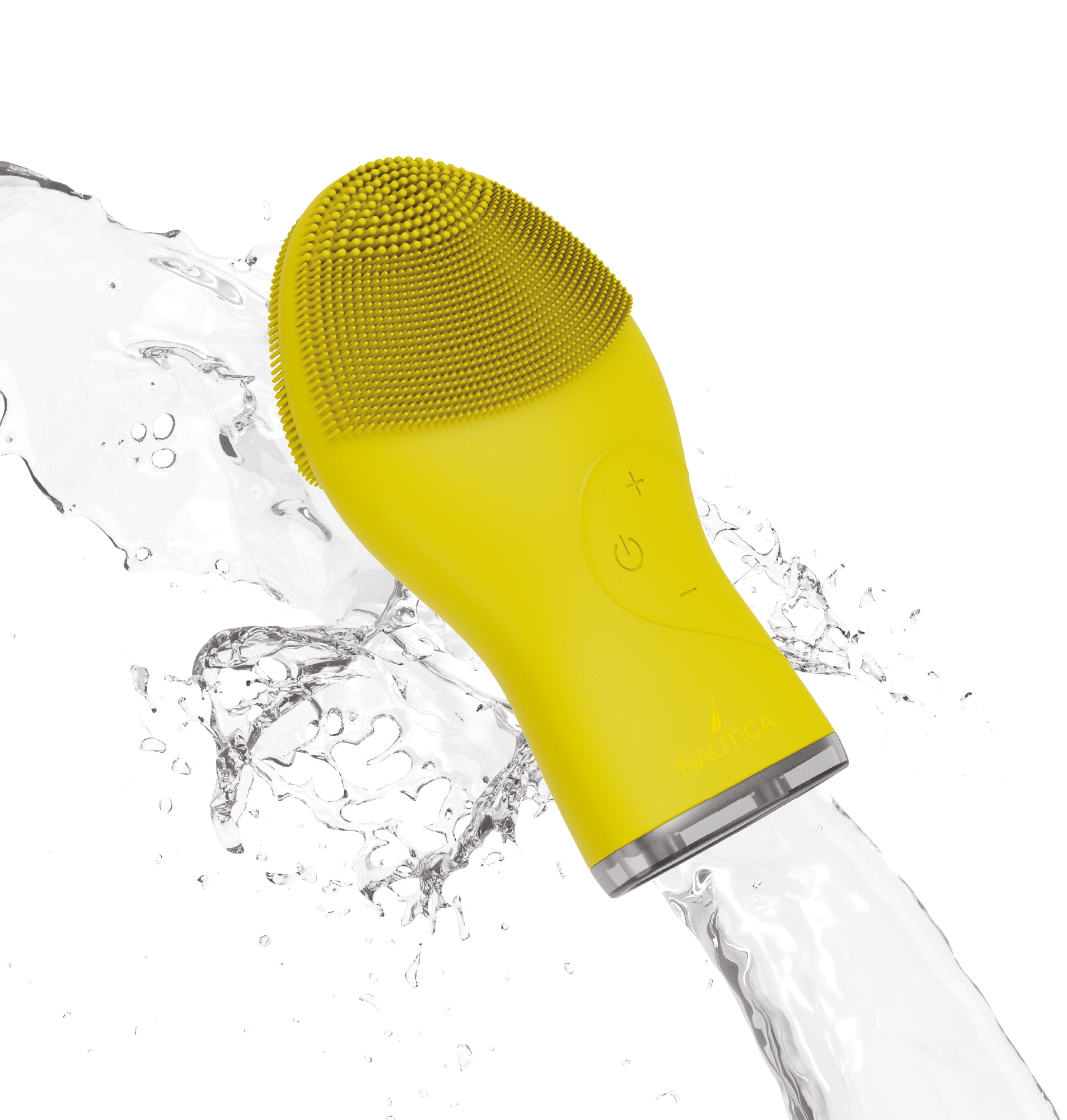 Nautica PC120 Facial Cleansing Brush Made with Ultra-Hygienic Soft Silicone, Waterproof, Rechargeable Vibrating Face Scrub Brush for Men & Women